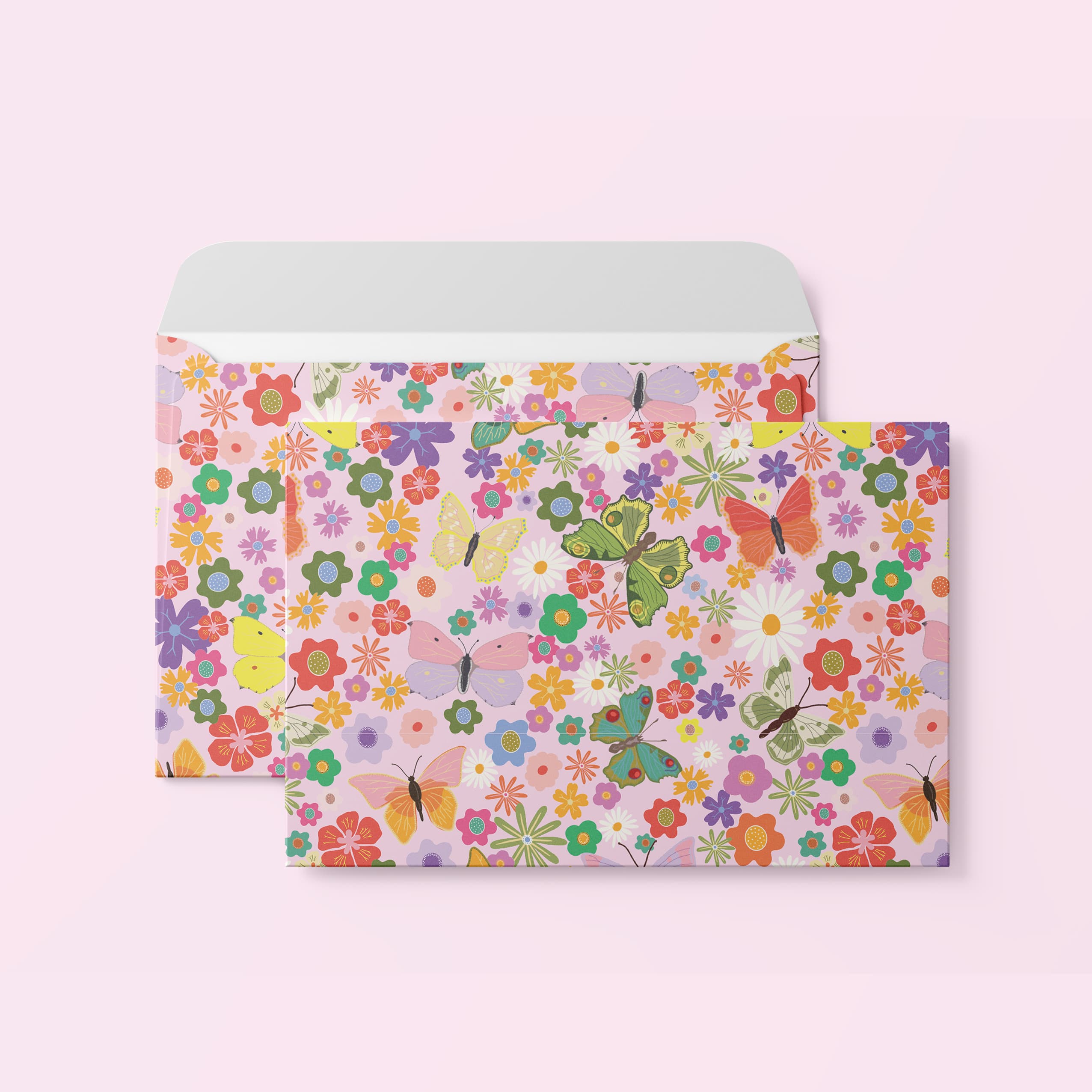 Briefumschläge "Blumenwiese" - Set mit 8 Kuverts in DIN C5