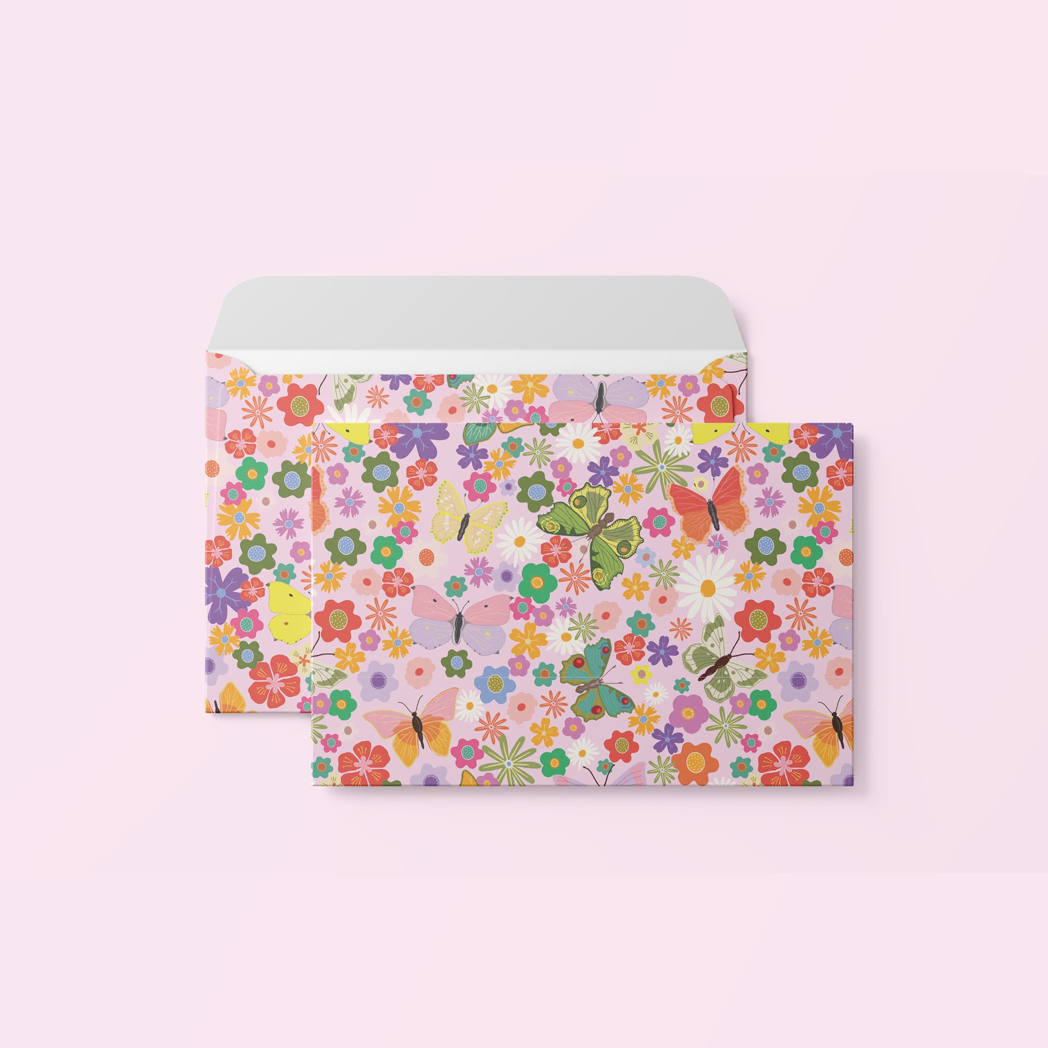 Briefumschläge "Blumenwiese" - Set mit 8 Kuverts in DIN C5