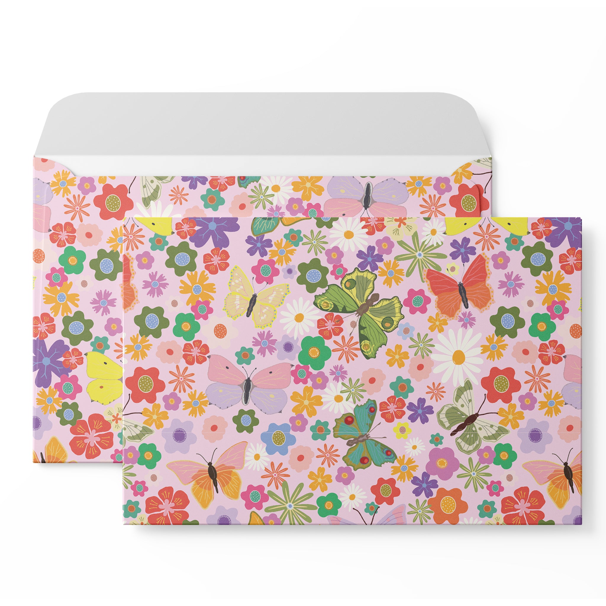 Briefumschläge "Blumenwiese" - Set mit 8 Kuverts in DIN C5