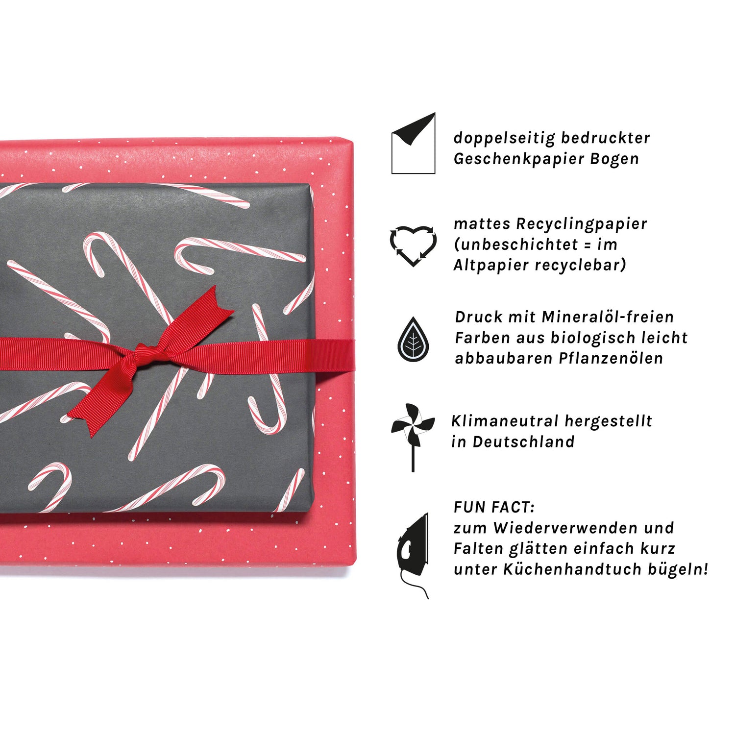 Gift wrap "Candy canes"