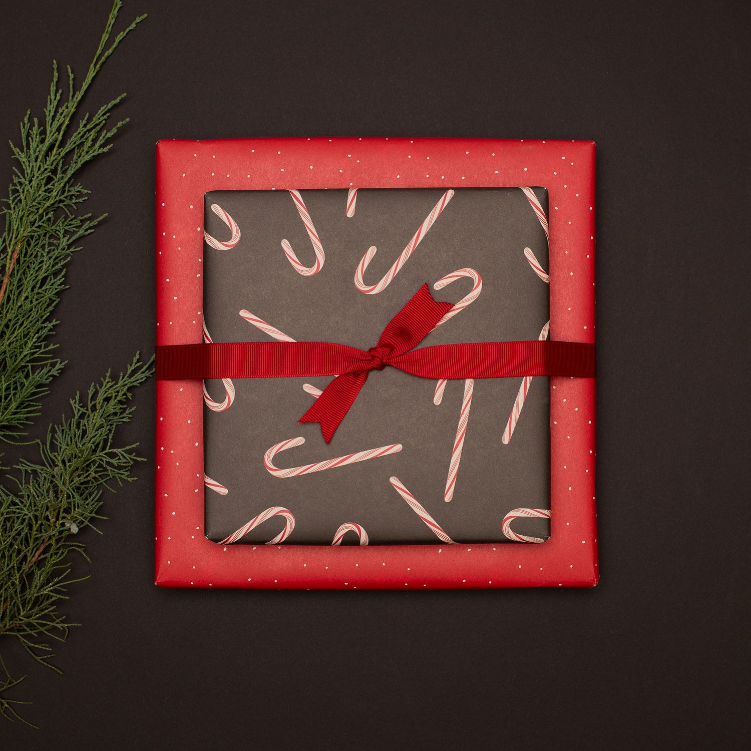 Gift wrap "Candy canes"