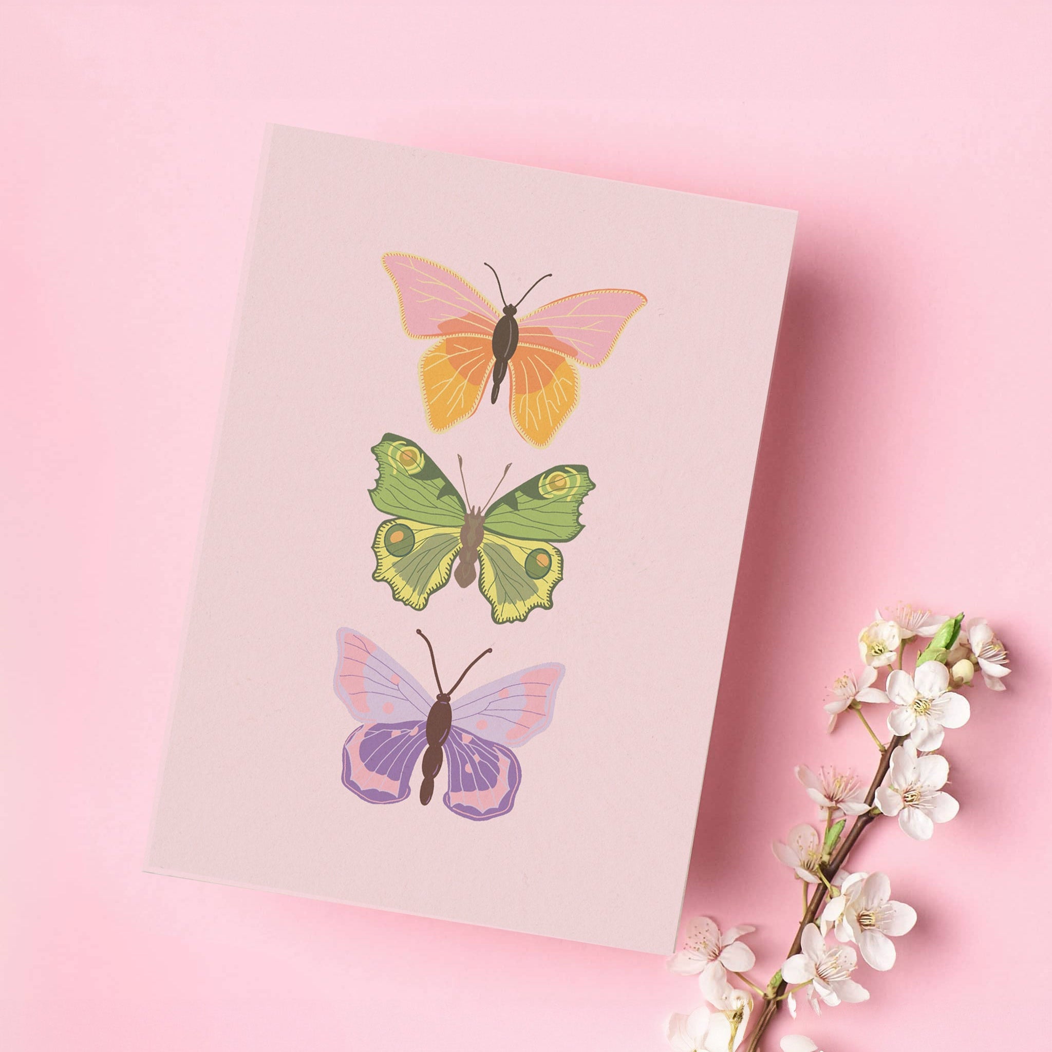 Postkarte Schmetterlinge