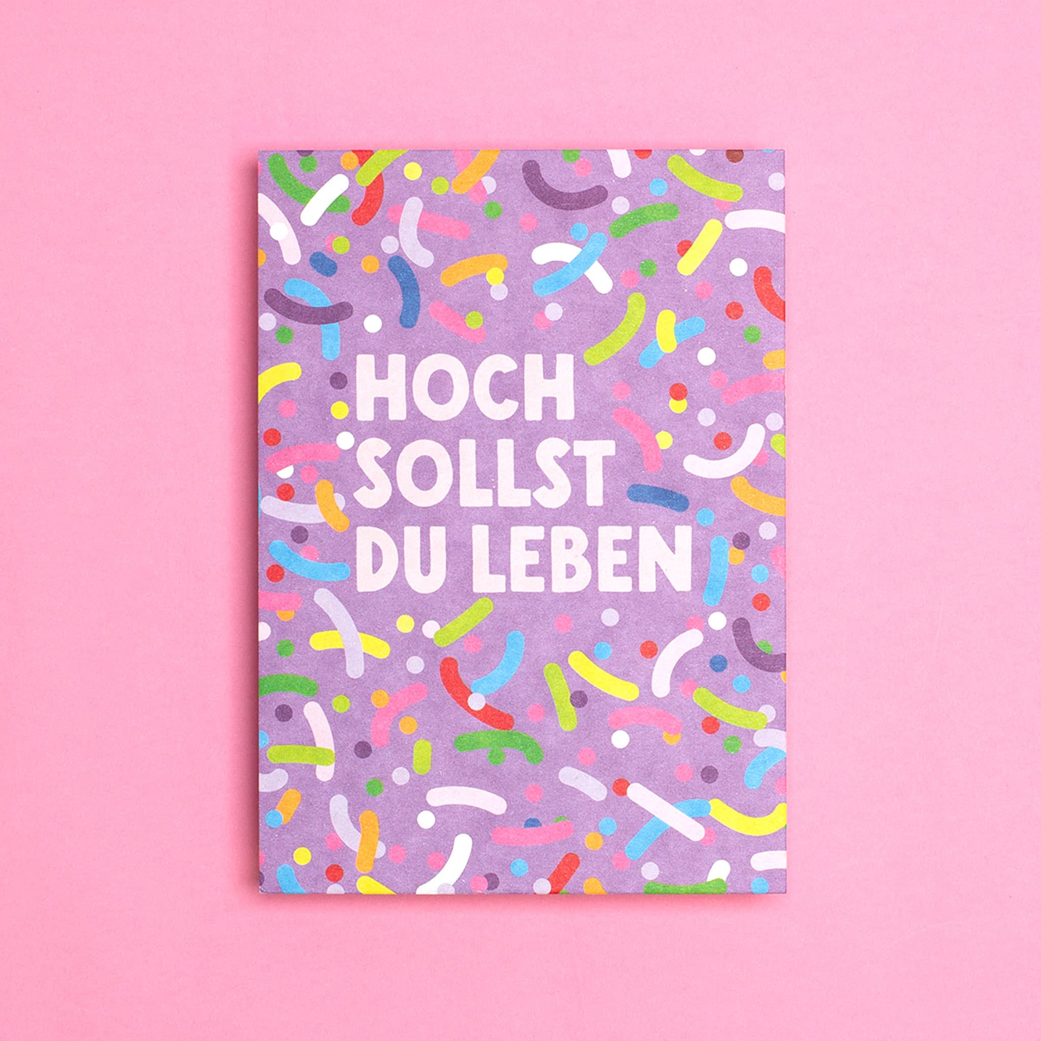 Postkarte Streusel "Hoch sollst Du leben"