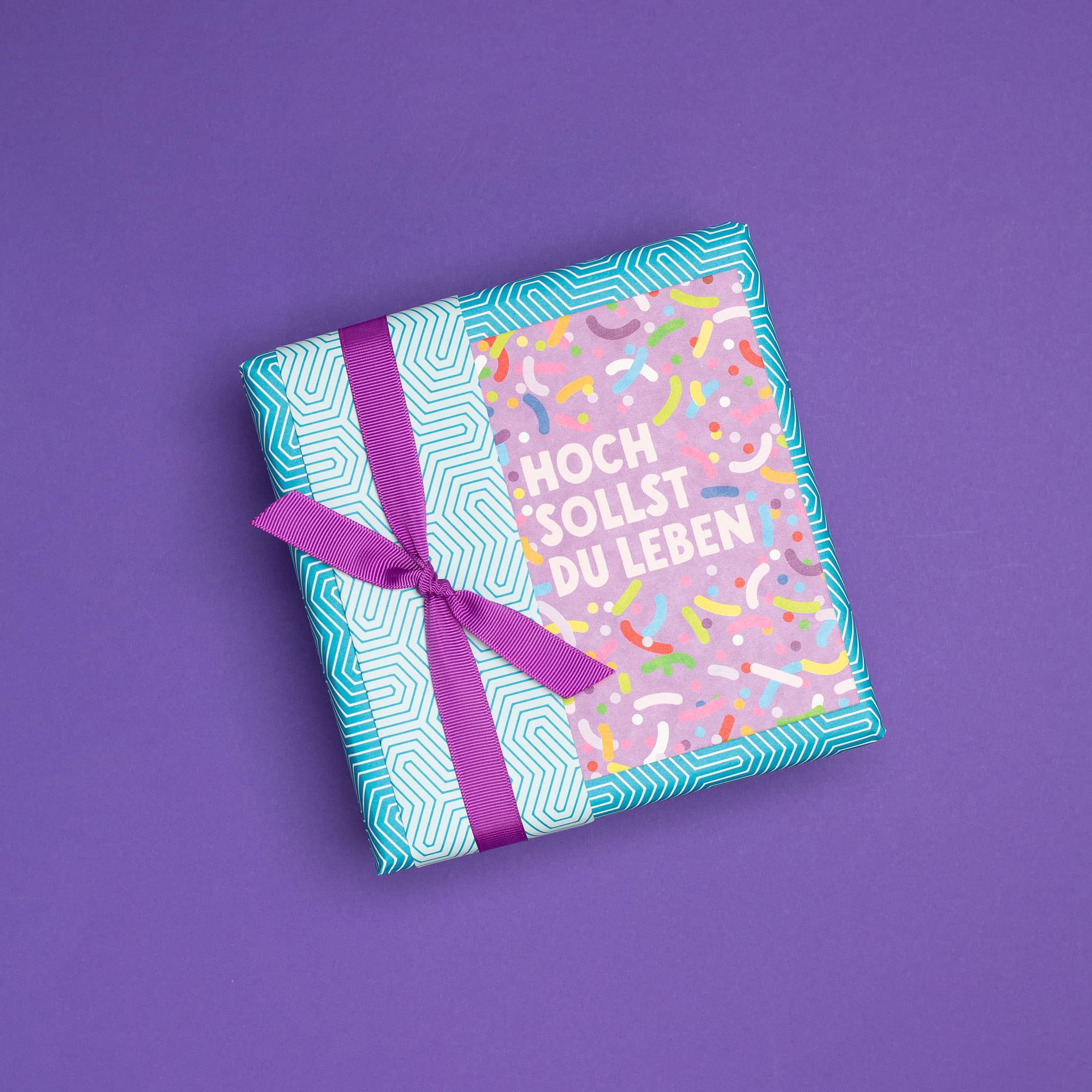 Postkarte Streusel "Hoch sollst Du leben"