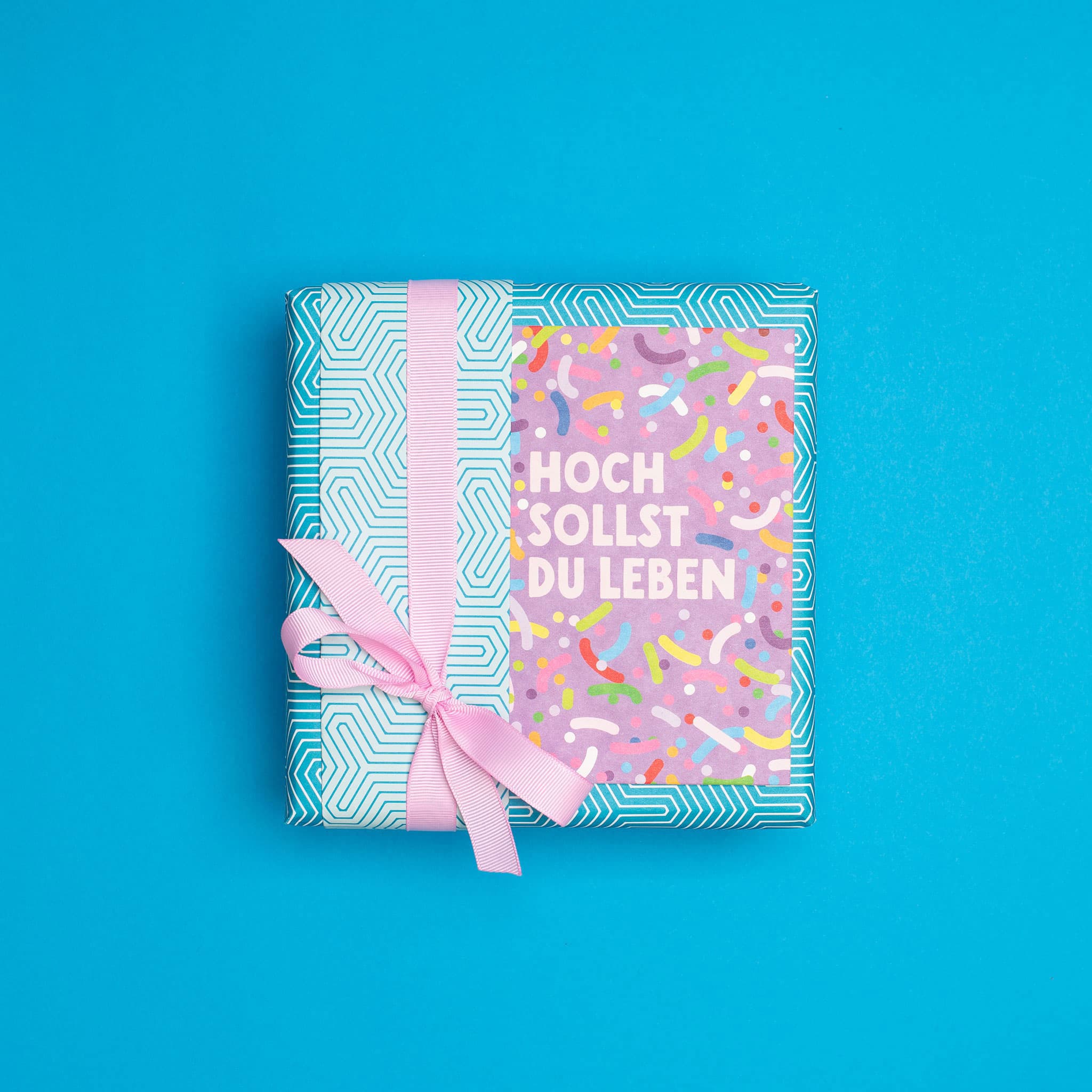 Postkarte Streusel "Hoch sollst Du leben"