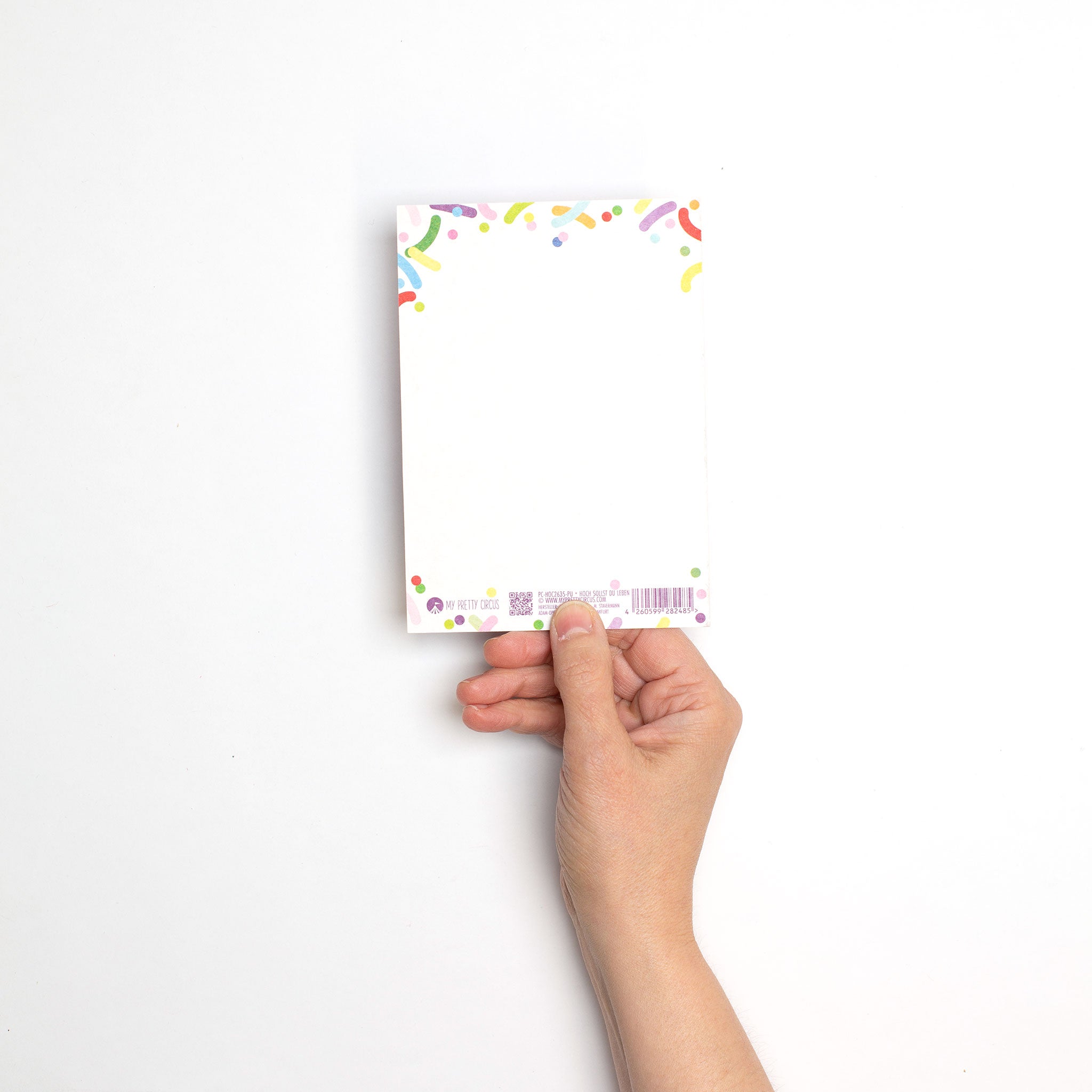 Postkarte Streusel "Hoch sollst Du leben"