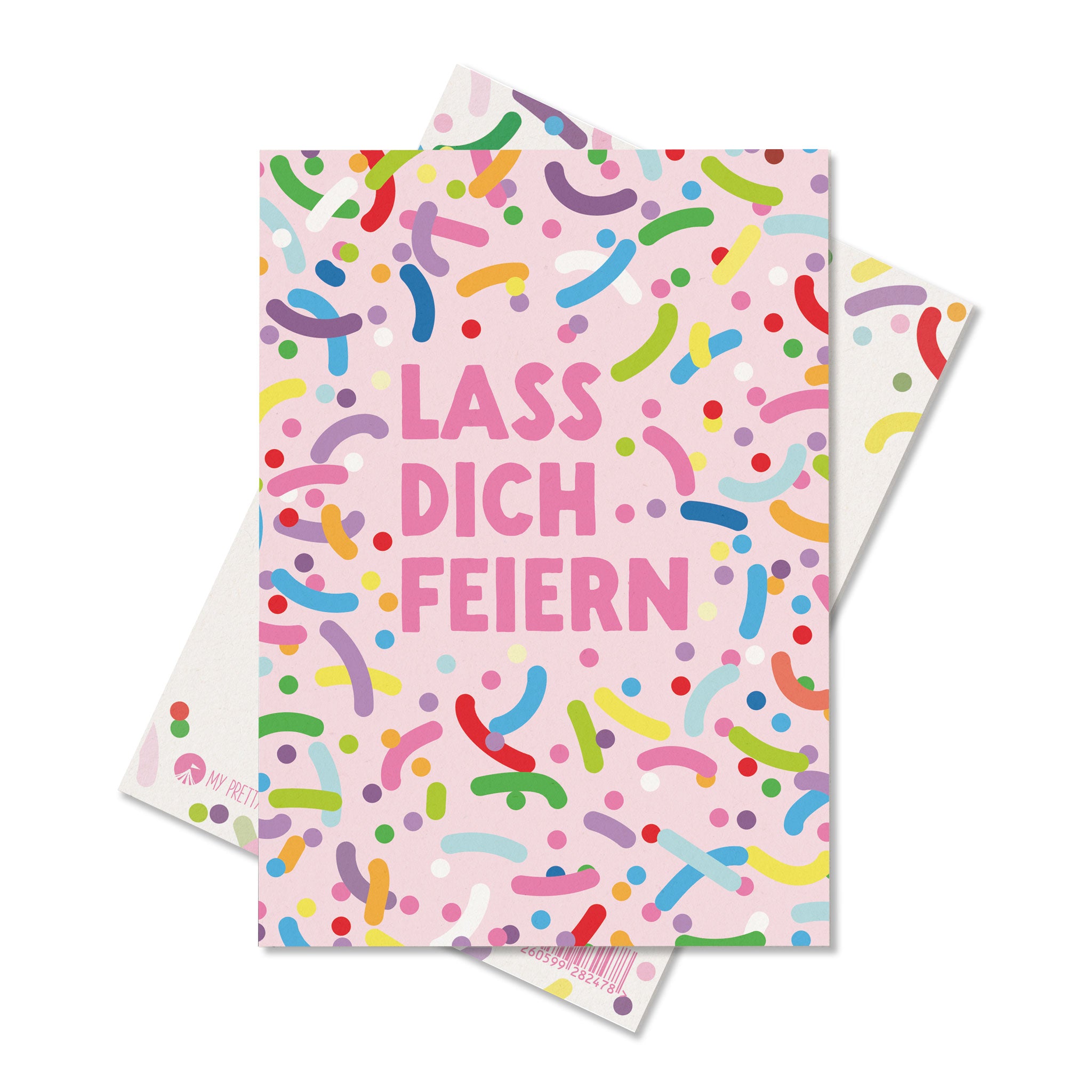 Postkarte Streusel "Lass Dich feiern"