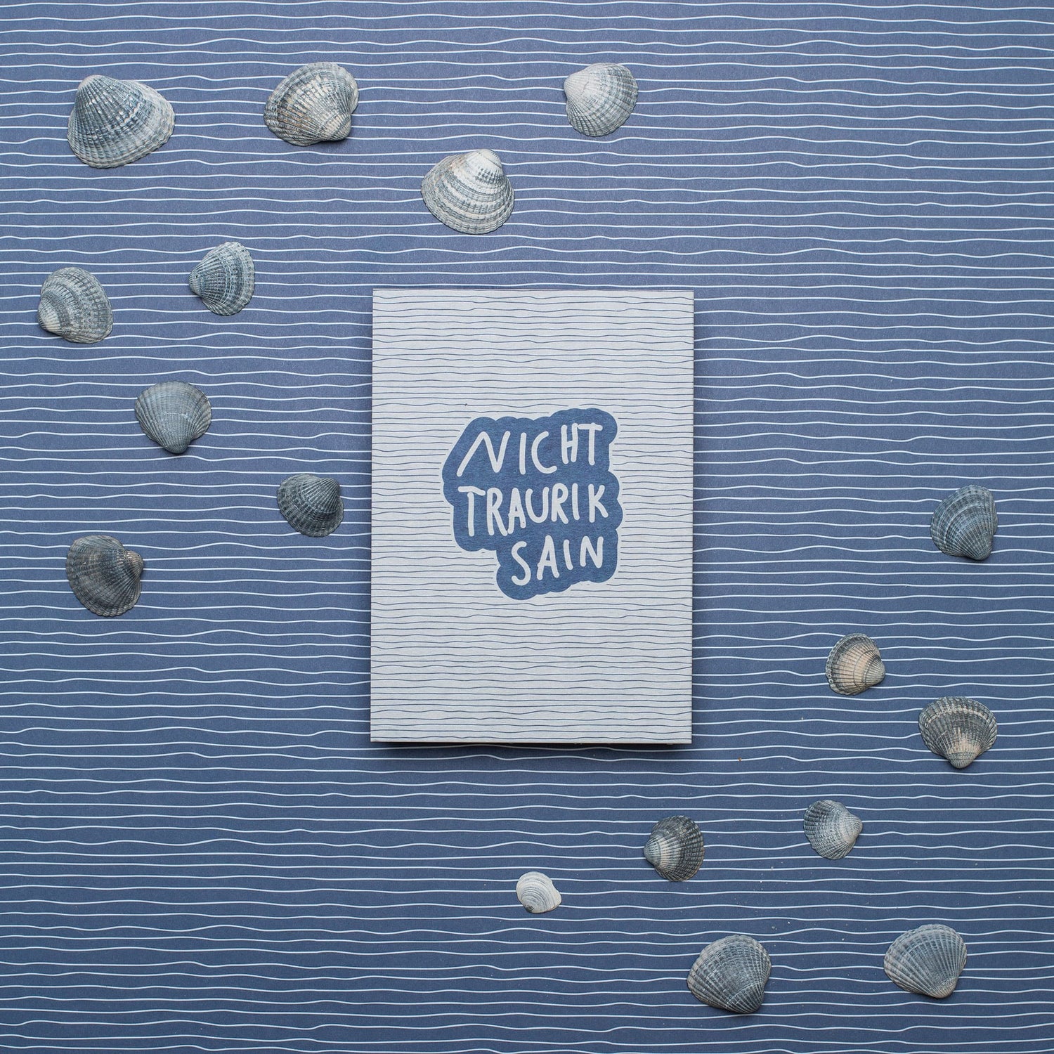Postkarte Wasser "Nicht Traurik Sain"