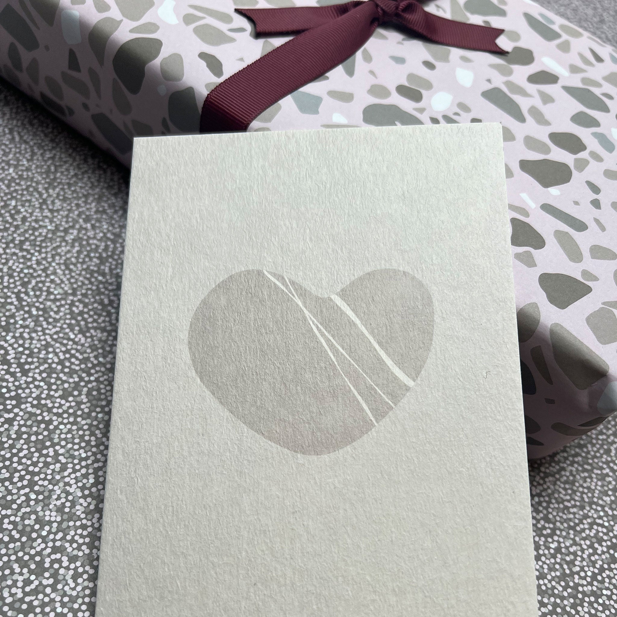 Postkarte Herz "Kieselherz"