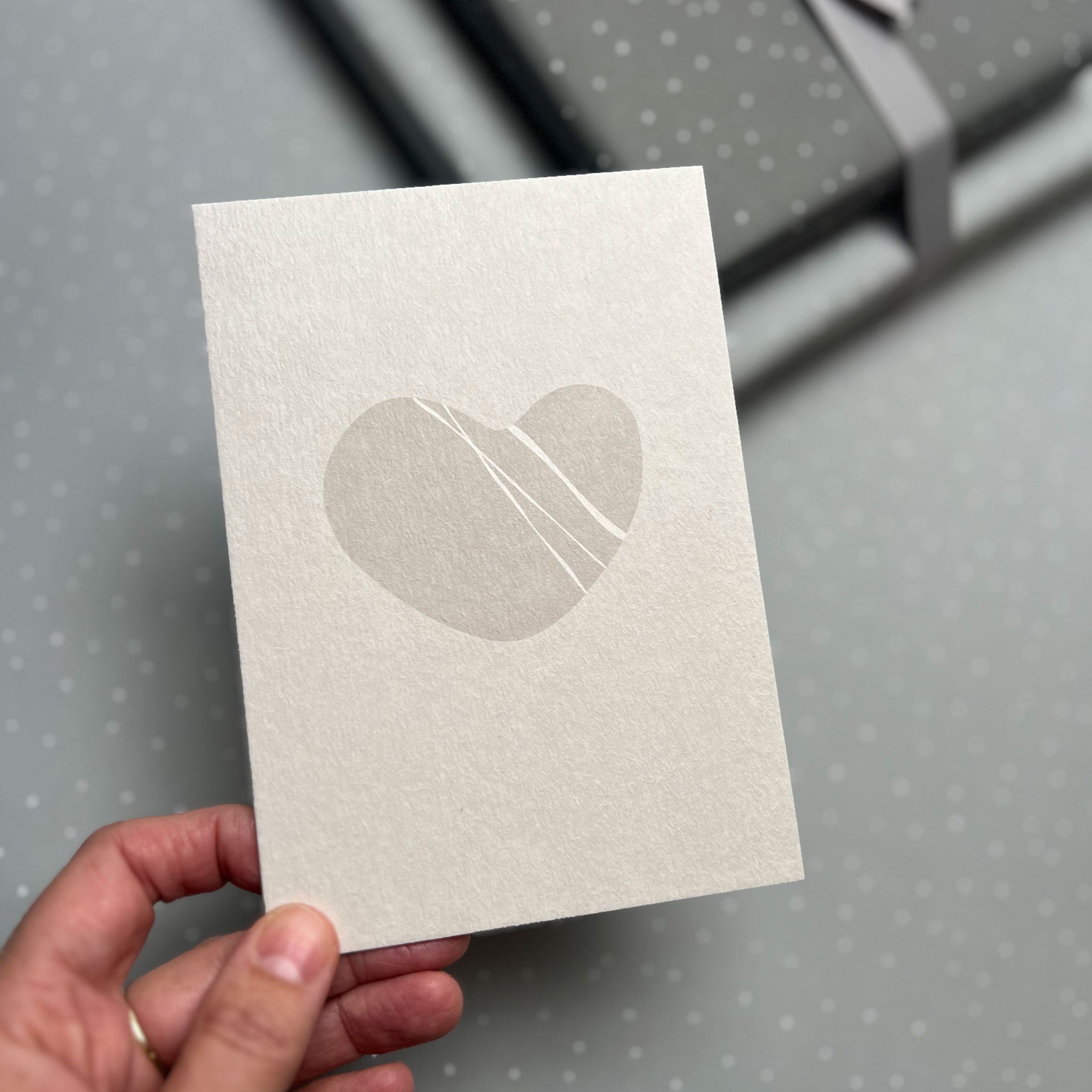 Postkarte Herz "Kieselherz"