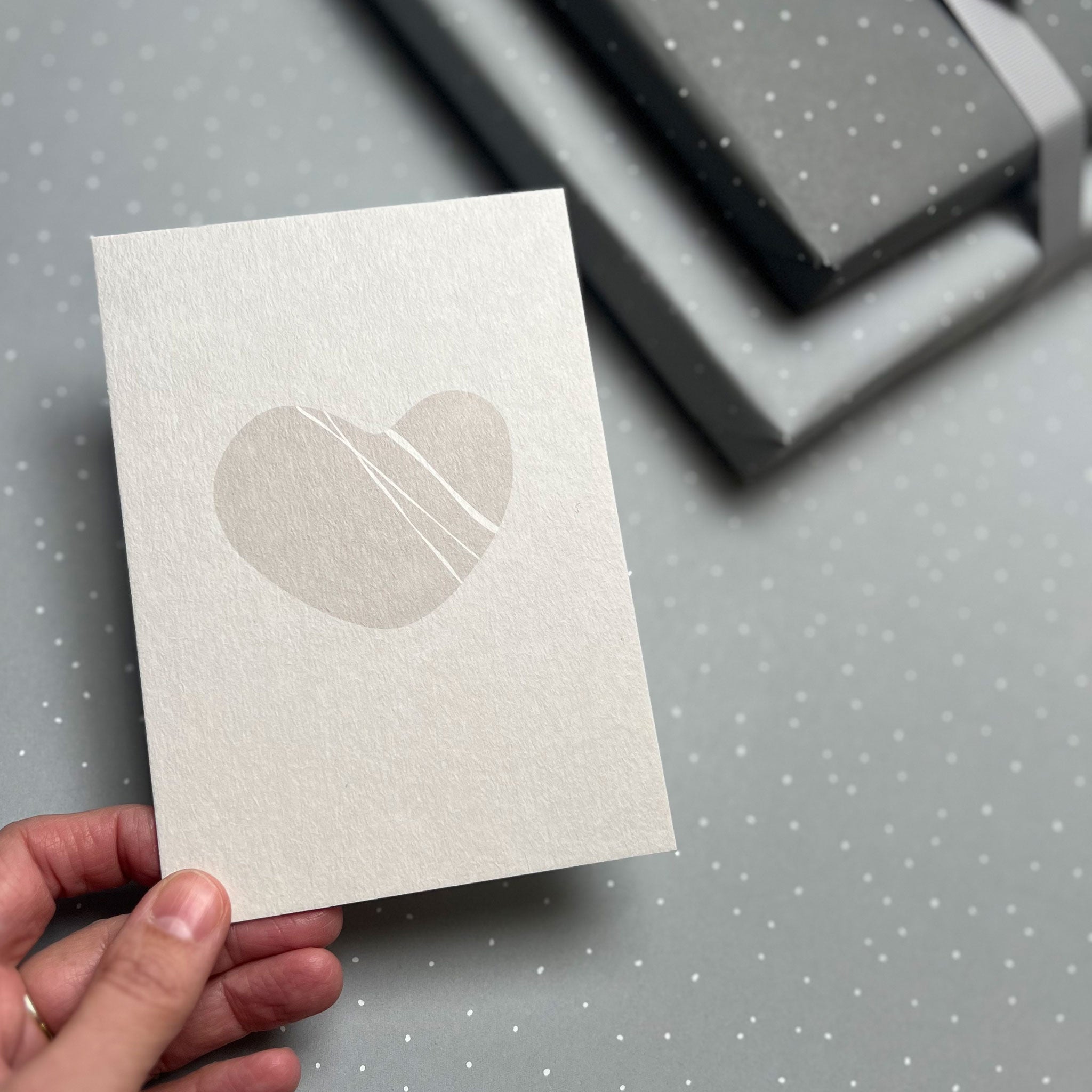 Postkarte Herz "Kieselherz"