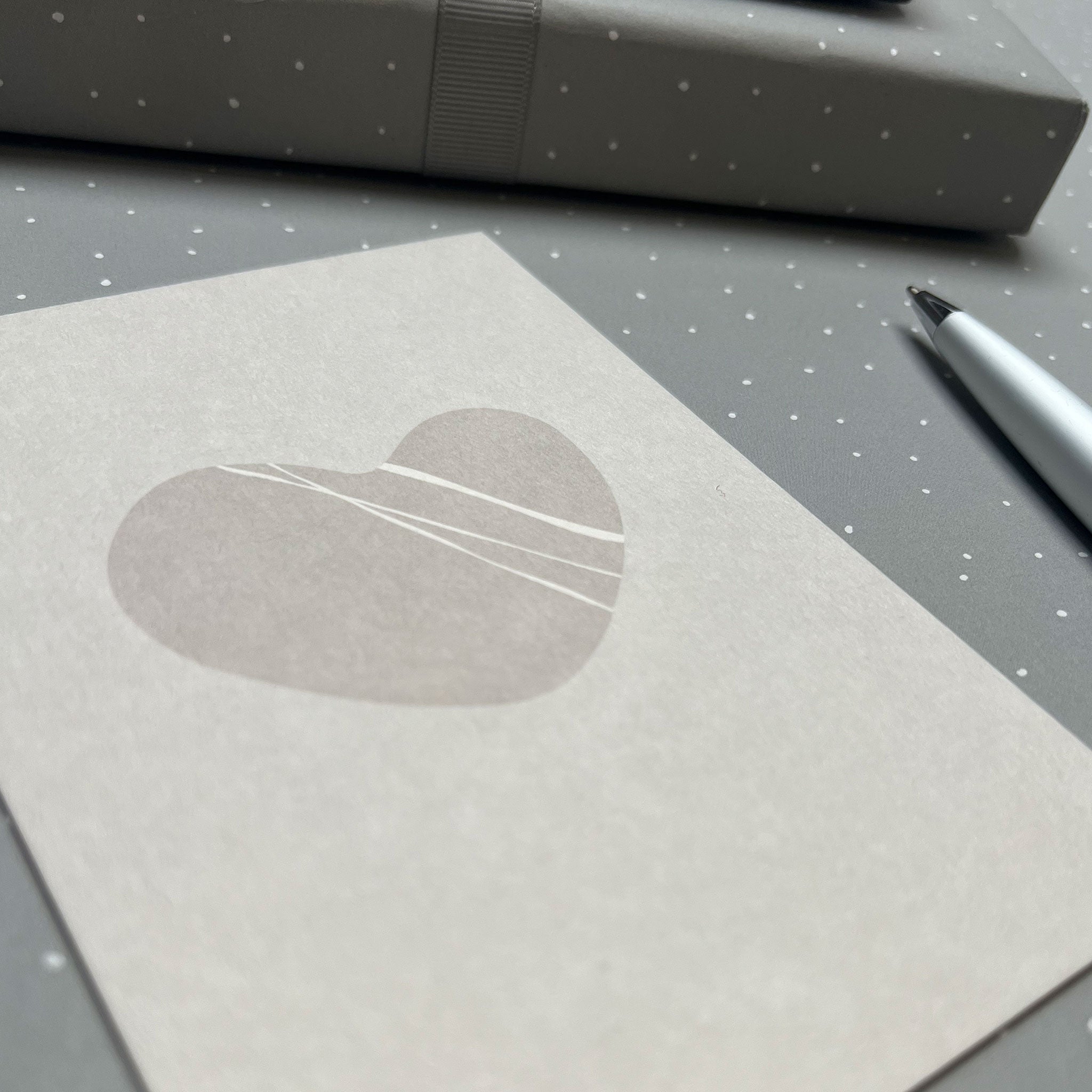 Postkarte Herz "Kieselherz"