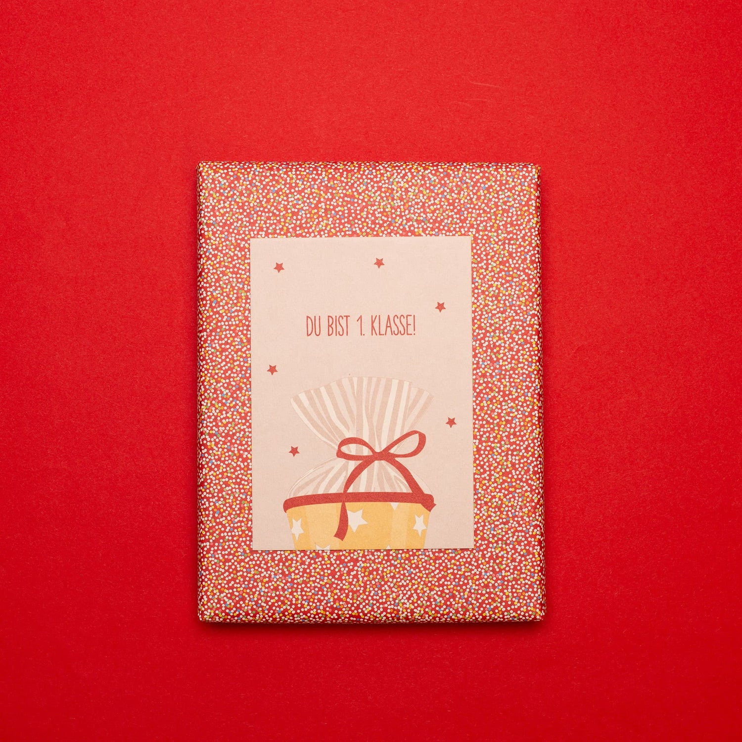 Postkarte Schultüte "Du bist 1. Klasse"