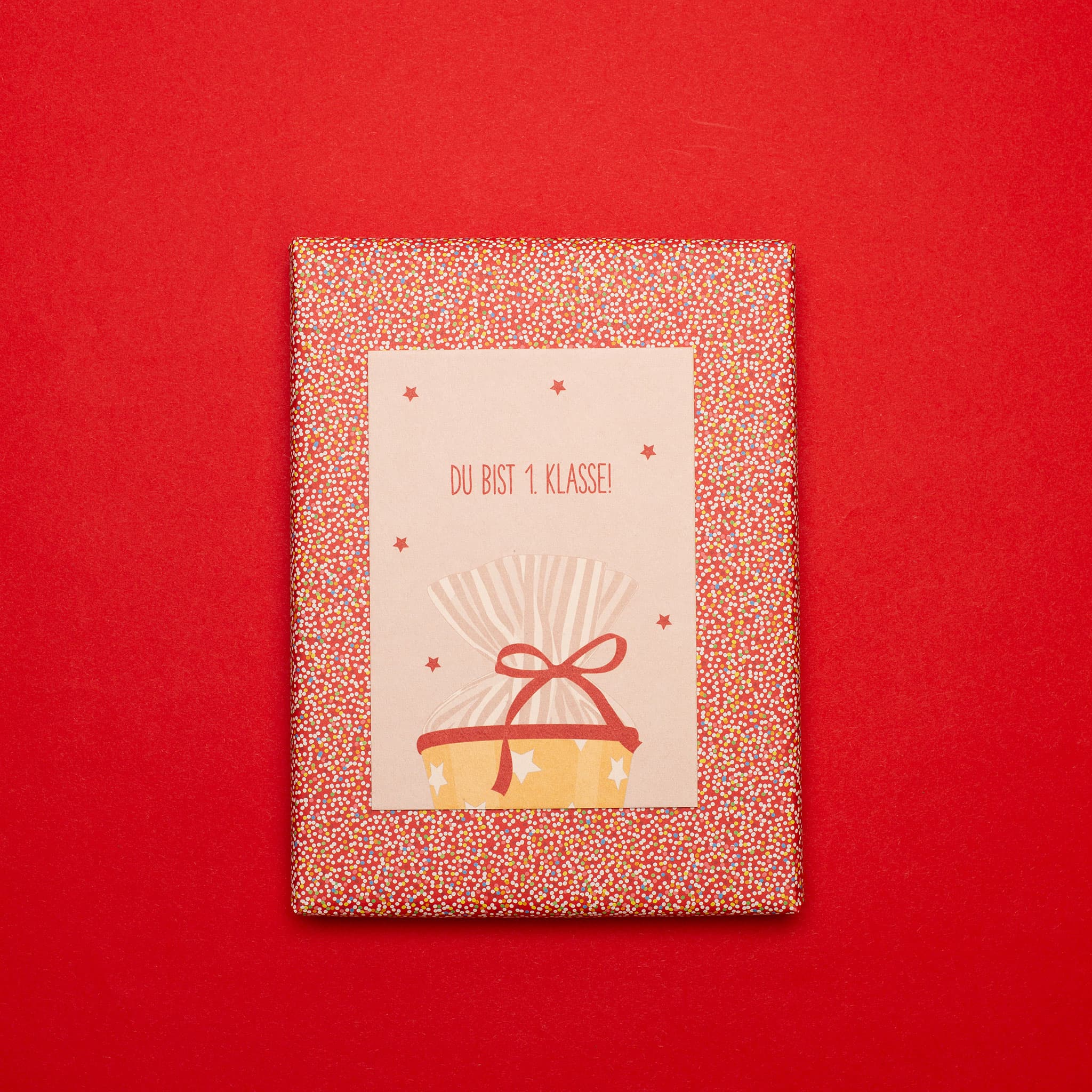 Postkarte Schultüte "Du bist 1. Klasse"