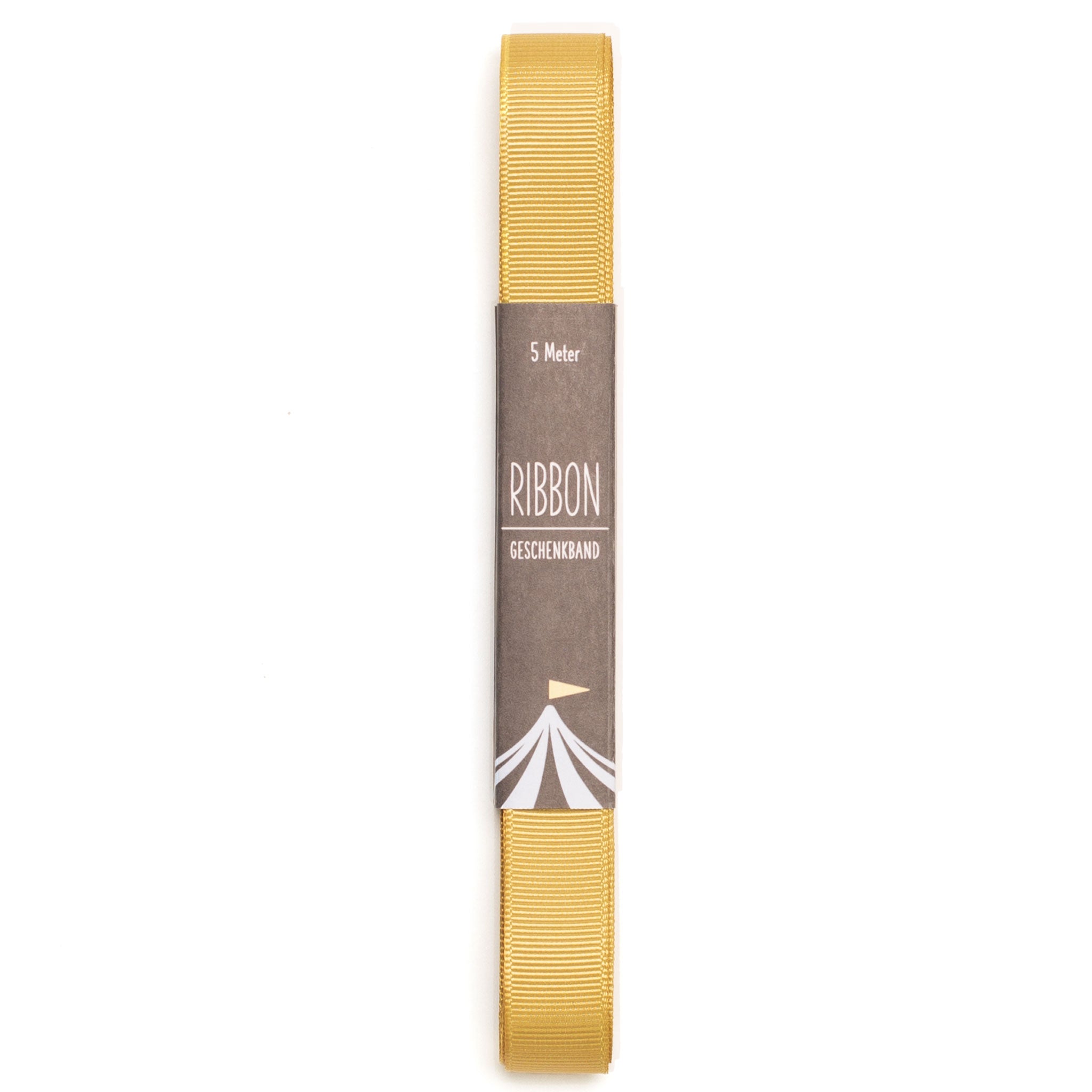 Gift ribbon gold yellow - 16mm x 5m