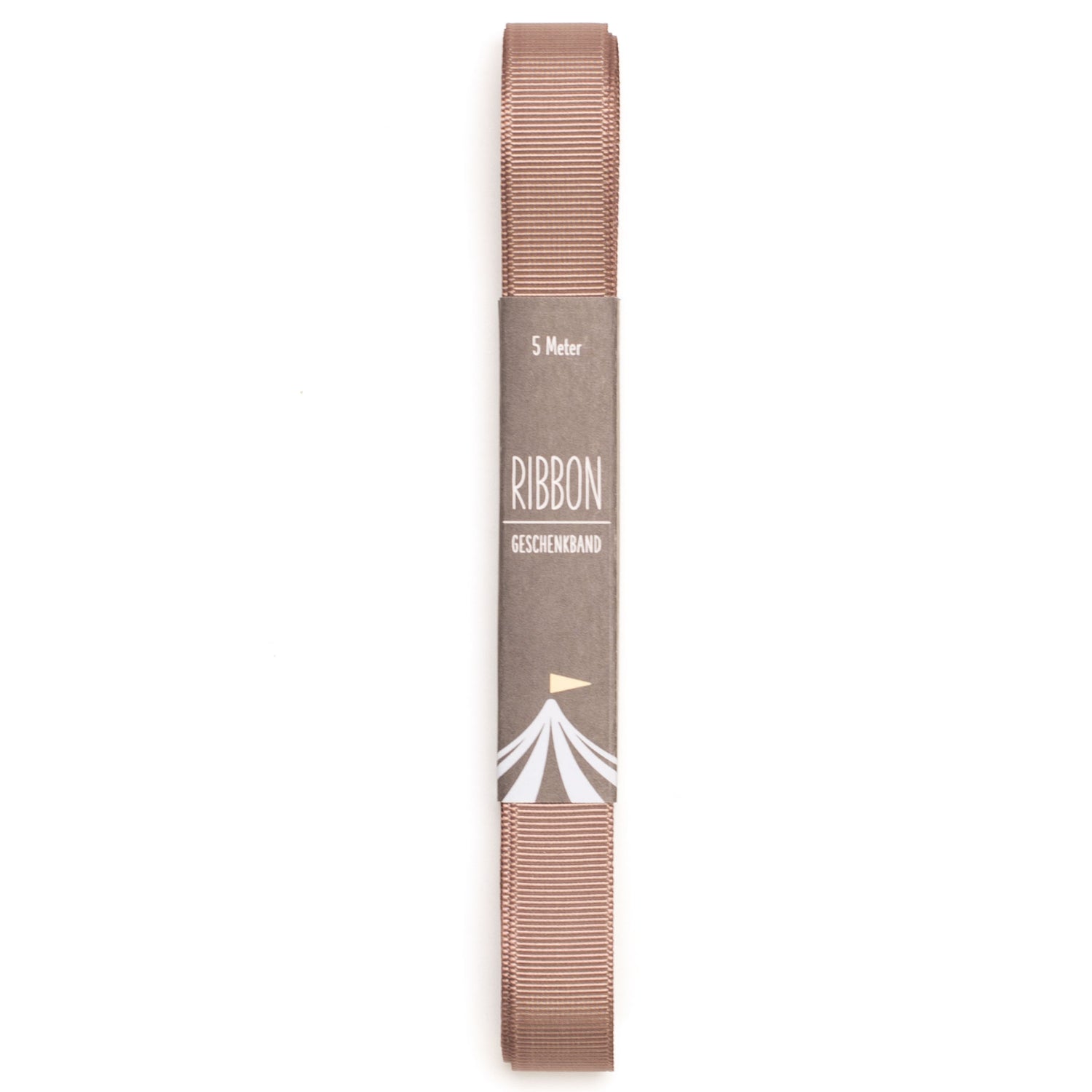 Geschenkband Taupe - 16mm x 5m