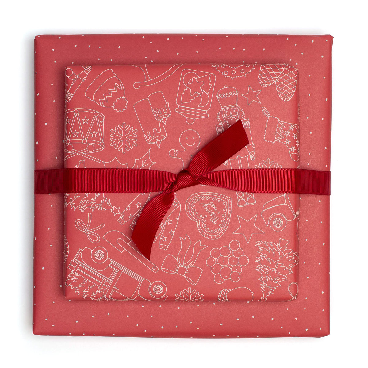 Geschenkpapier Weihnachts Doodles Nussknacker