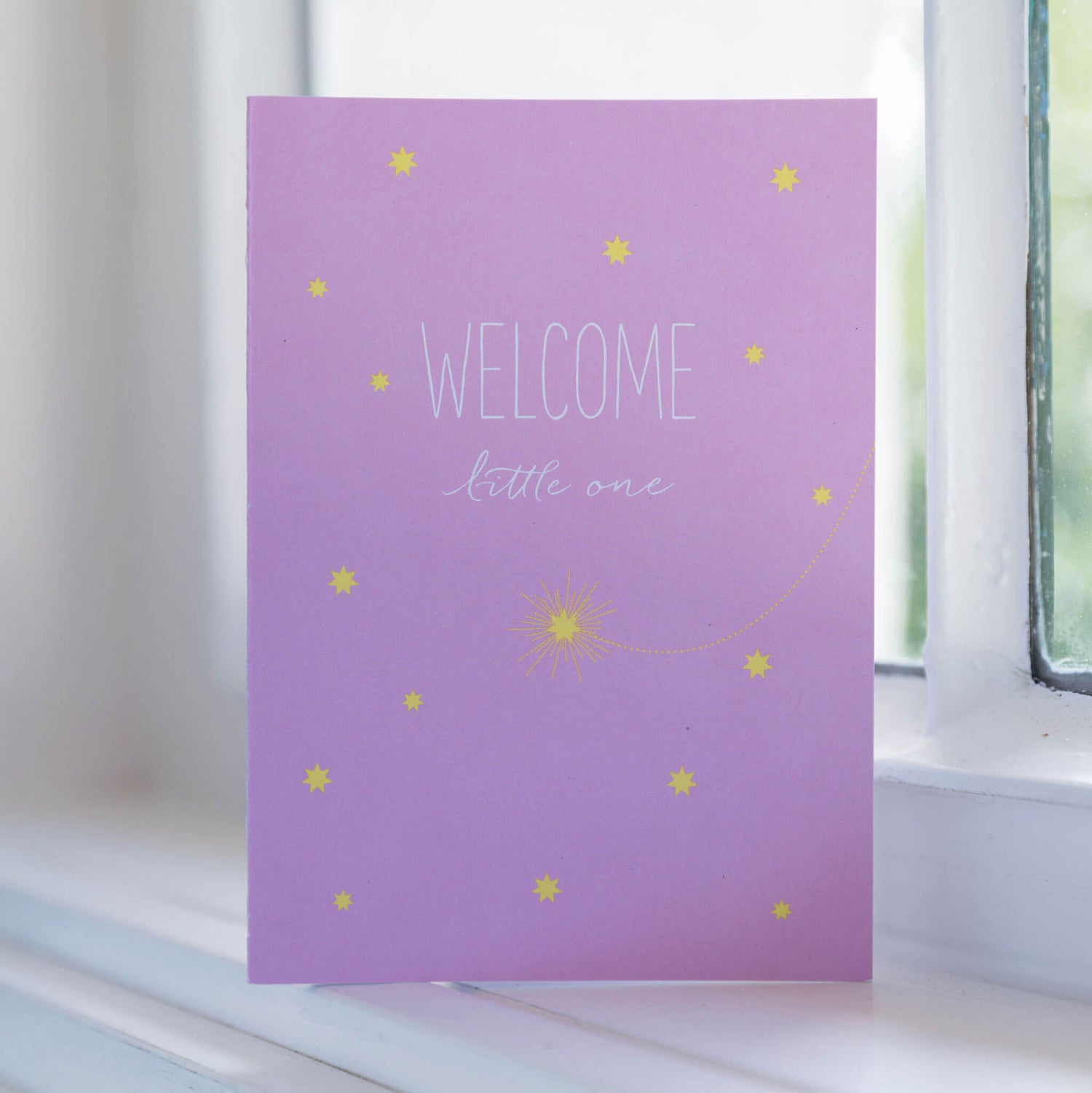 GEBURTSKARTE "WELCOME LITTLE ONE" mit Sternschnuppe in rosa von My Pretty Circus | GC-SHO1607-LP