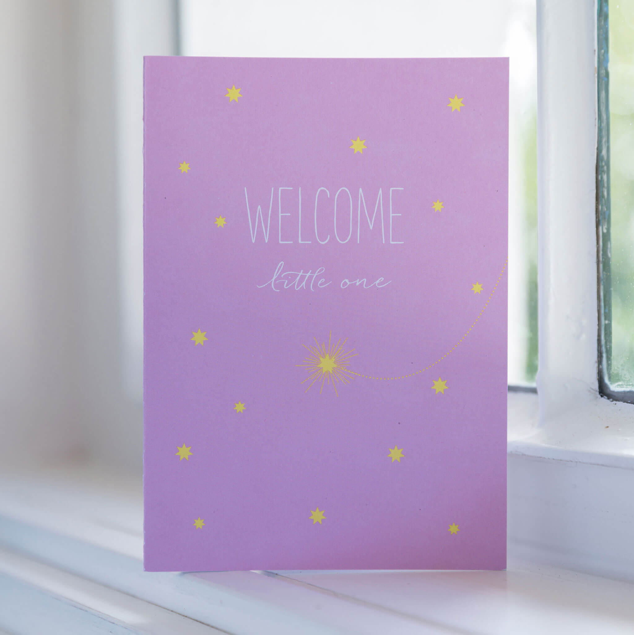 GEBURTSKARTE "WELCOME LITTLE ONE" mit Sternschnuppe in rosa von My Pretty Circus | GC-SHO1607-LP