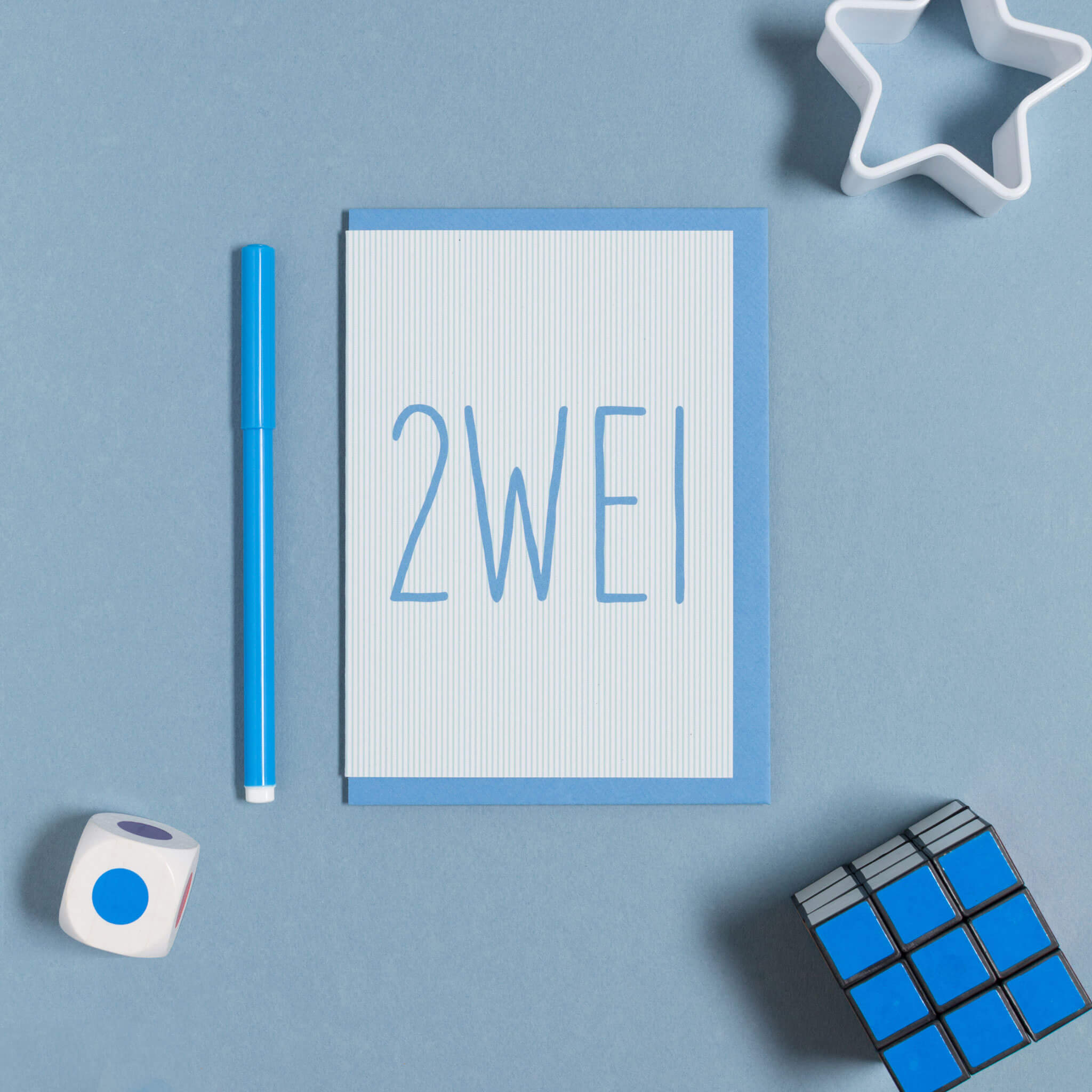 GEBURTSTAGSKARTE "2WEI" zum 2. Geburtstag in mint von My Pretty Circus | GC-ZWE1623-MI