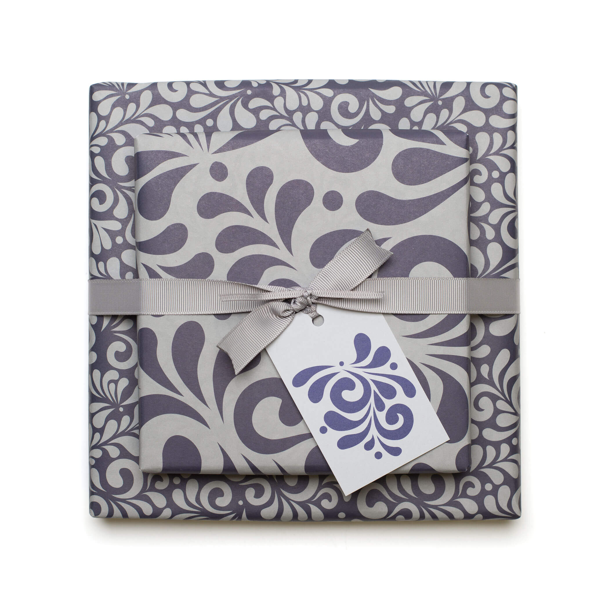 Geschenkanhänger "Bembel" - 5er Set mit hessischen Blumenranken und farblich passendem Band - 100% Recyclingpapier von My Pretty Circus | GT-BEM2203-BL