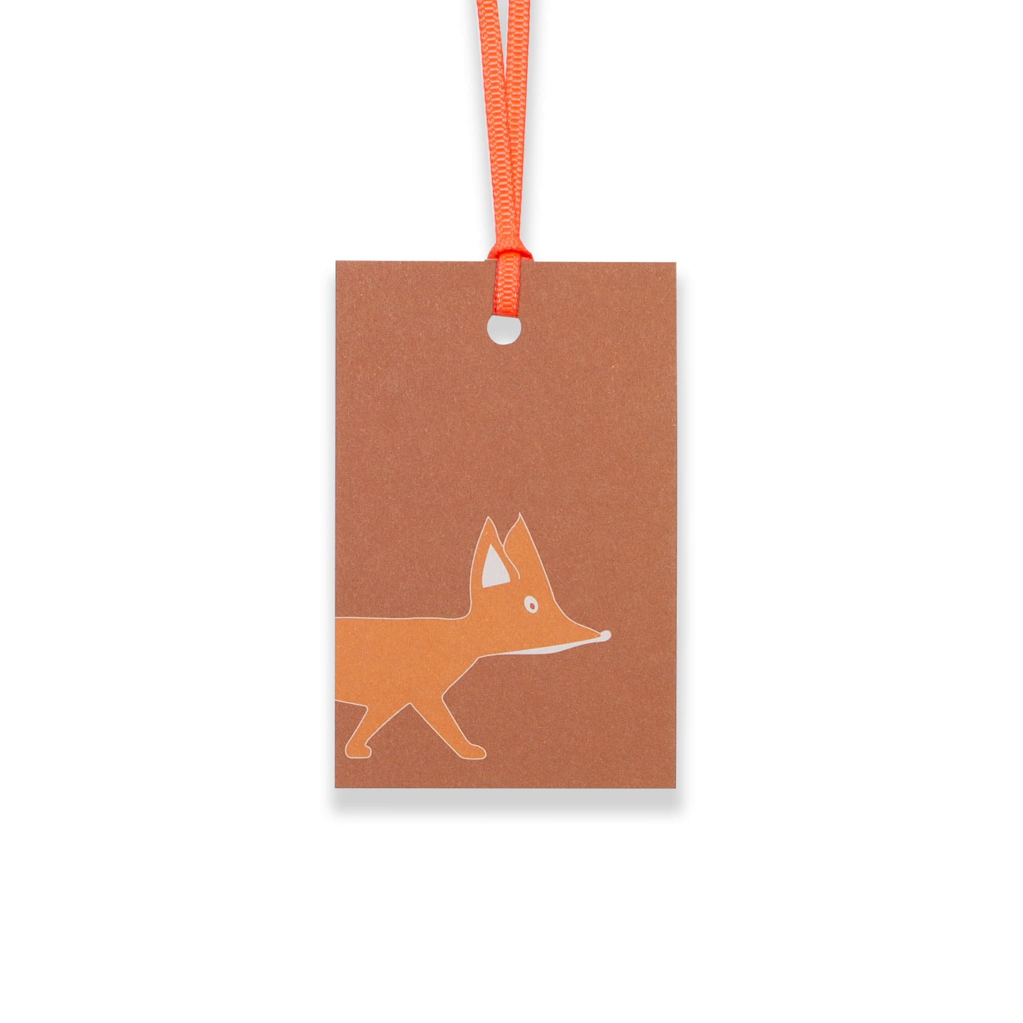 Geschenkanhänger "Fuchs"- 5er Set mit Fuchs in rostrot und farblich passendem Band - 100% Recyclingpapier von My Pretty Circus | GT-FOX20-OR
