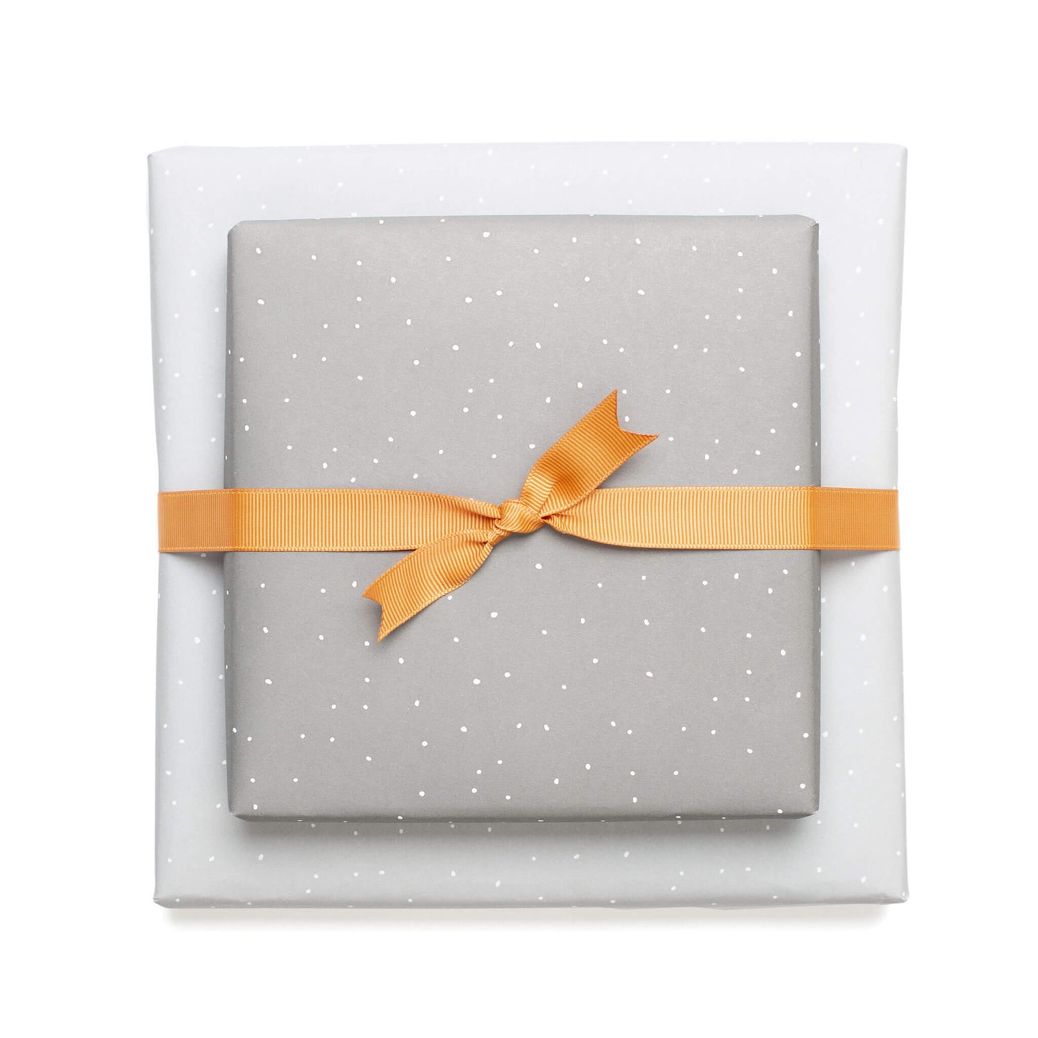 Geschenkpapier "Schneesturm" - mit Punkten in grau und weiß - doppelseitig bedruckt auf 100% Recyclingpapier  von My Pretty Circus | RW-SNO1620-DG