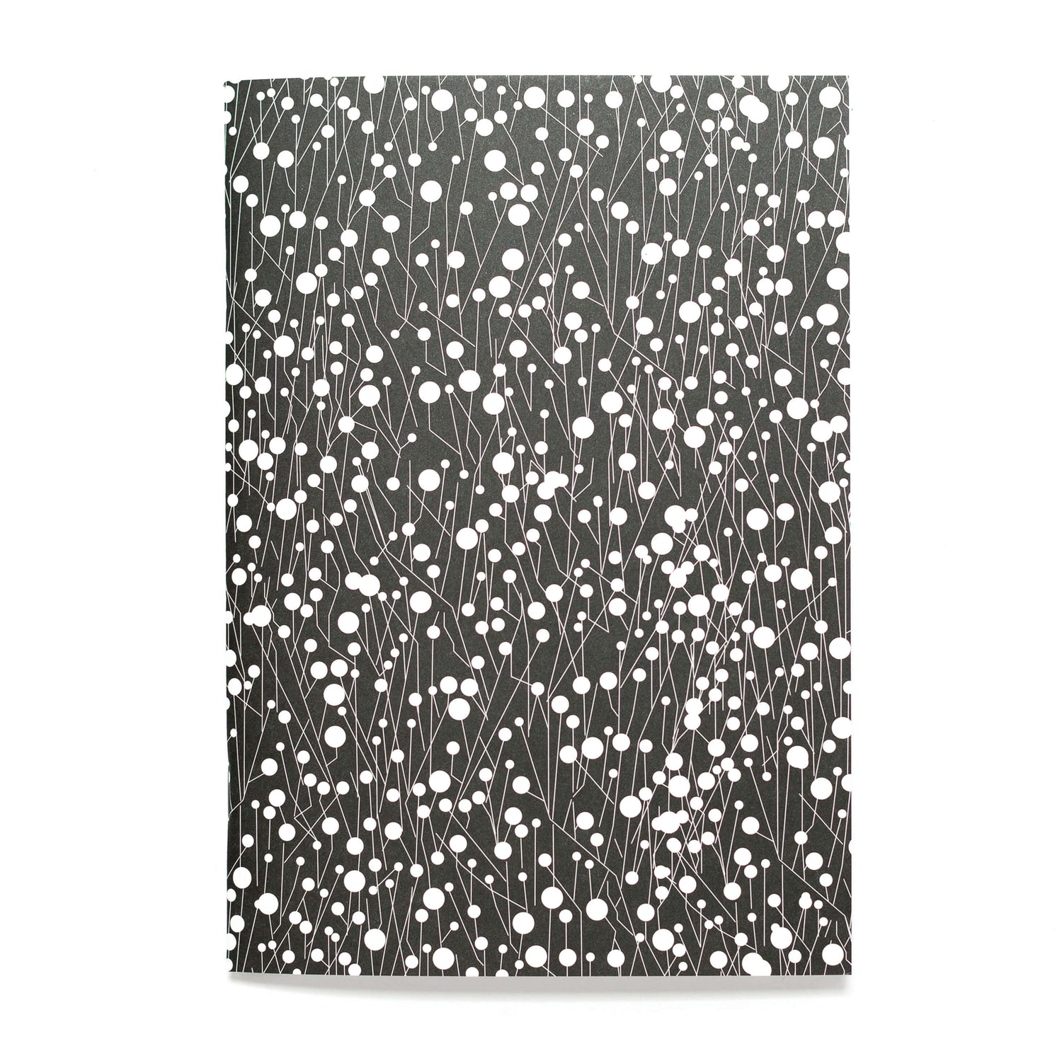 Notizheft "Dornen" - Notizbuch in DIN A5 mit schwarz weißem Pflanzenmotiv - Recyclingpapier von My Pretty Circus | NB-THO1802-BK
