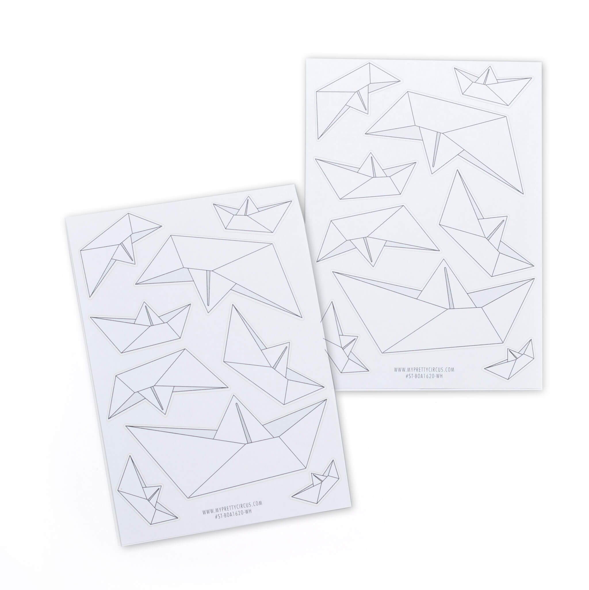 Sticker Papierboote weiß