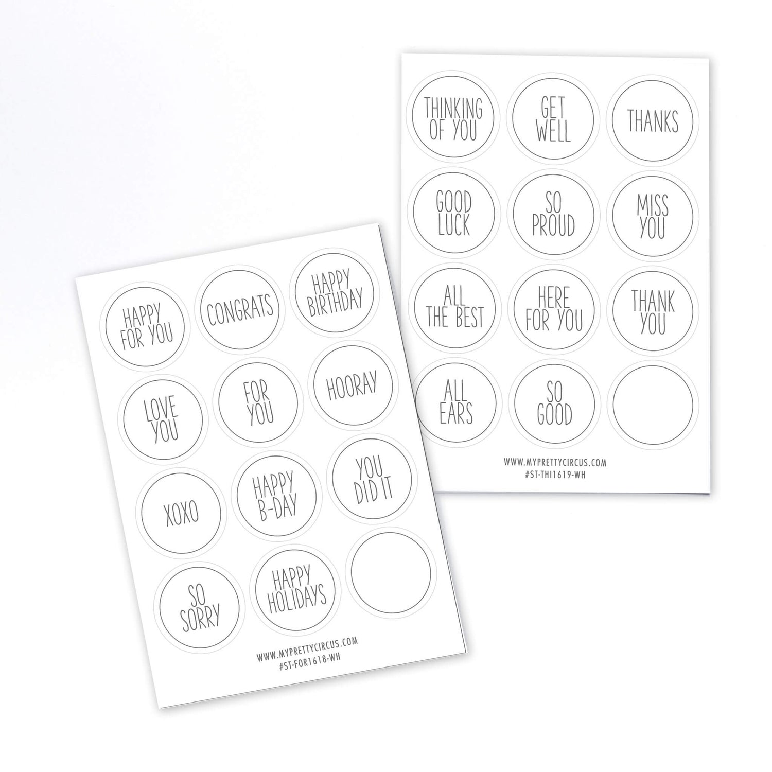 Sticker "Happy For You" rund weiss