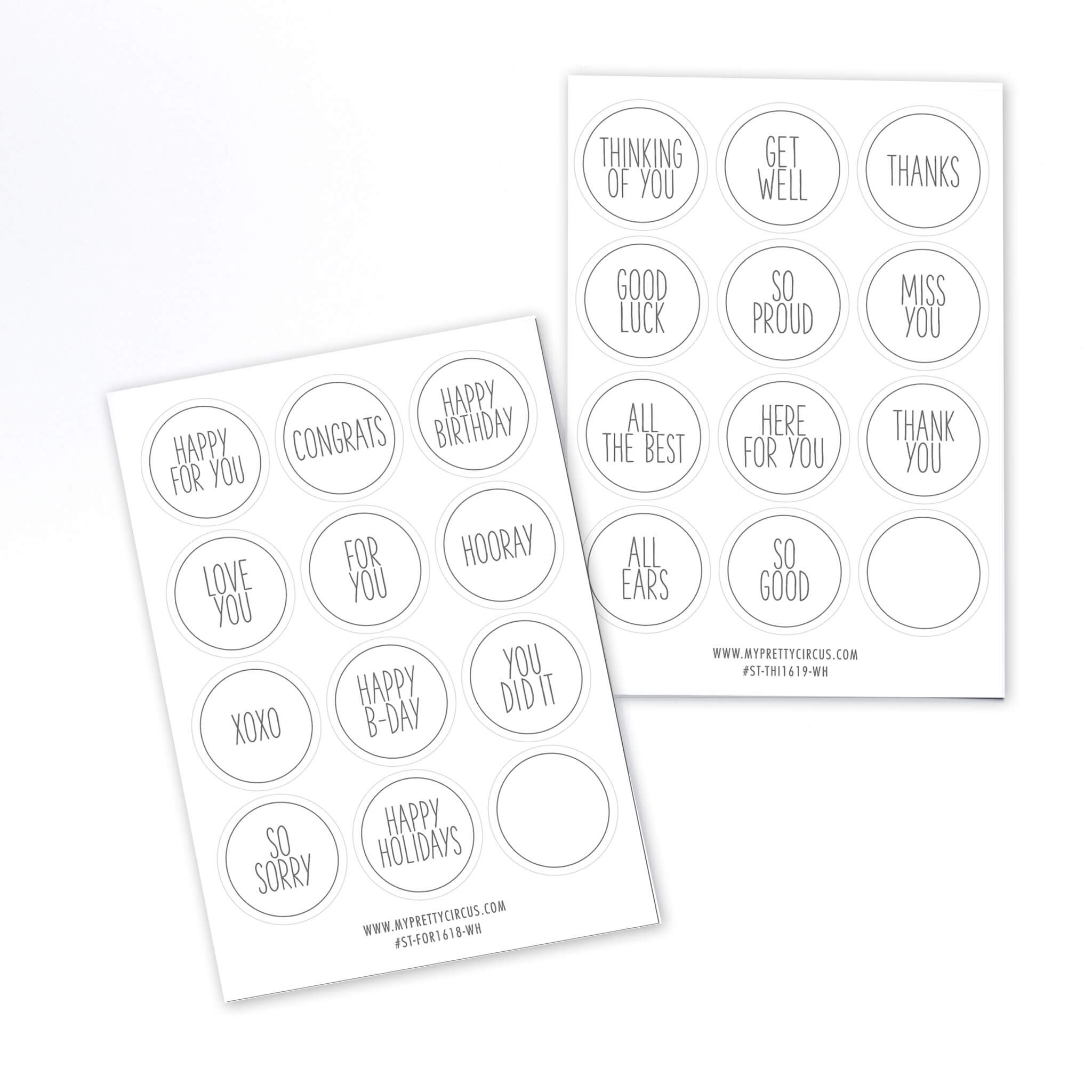 Sticker "Happy For You" rund weiss