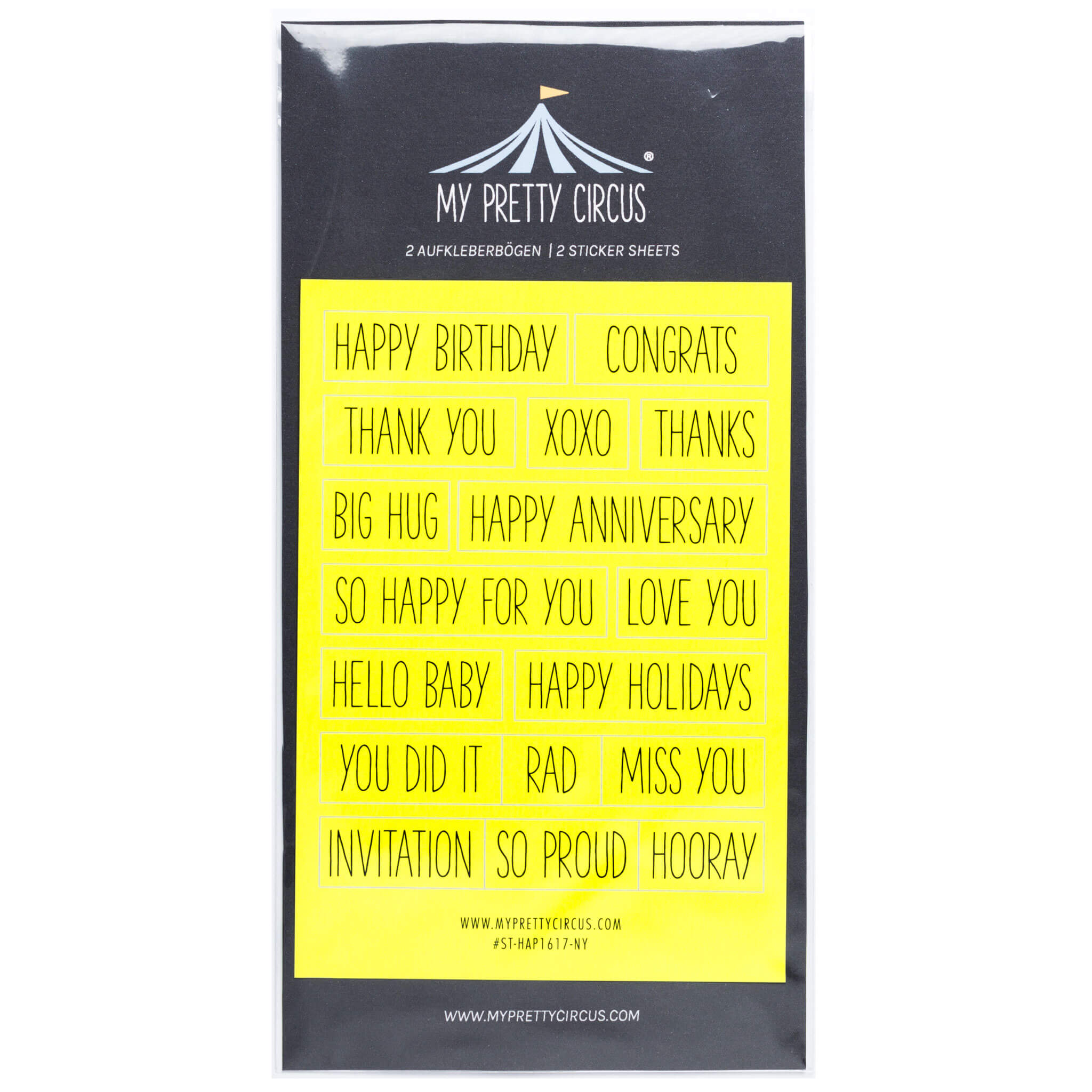 Sticker "Congrats" eckig neongelb