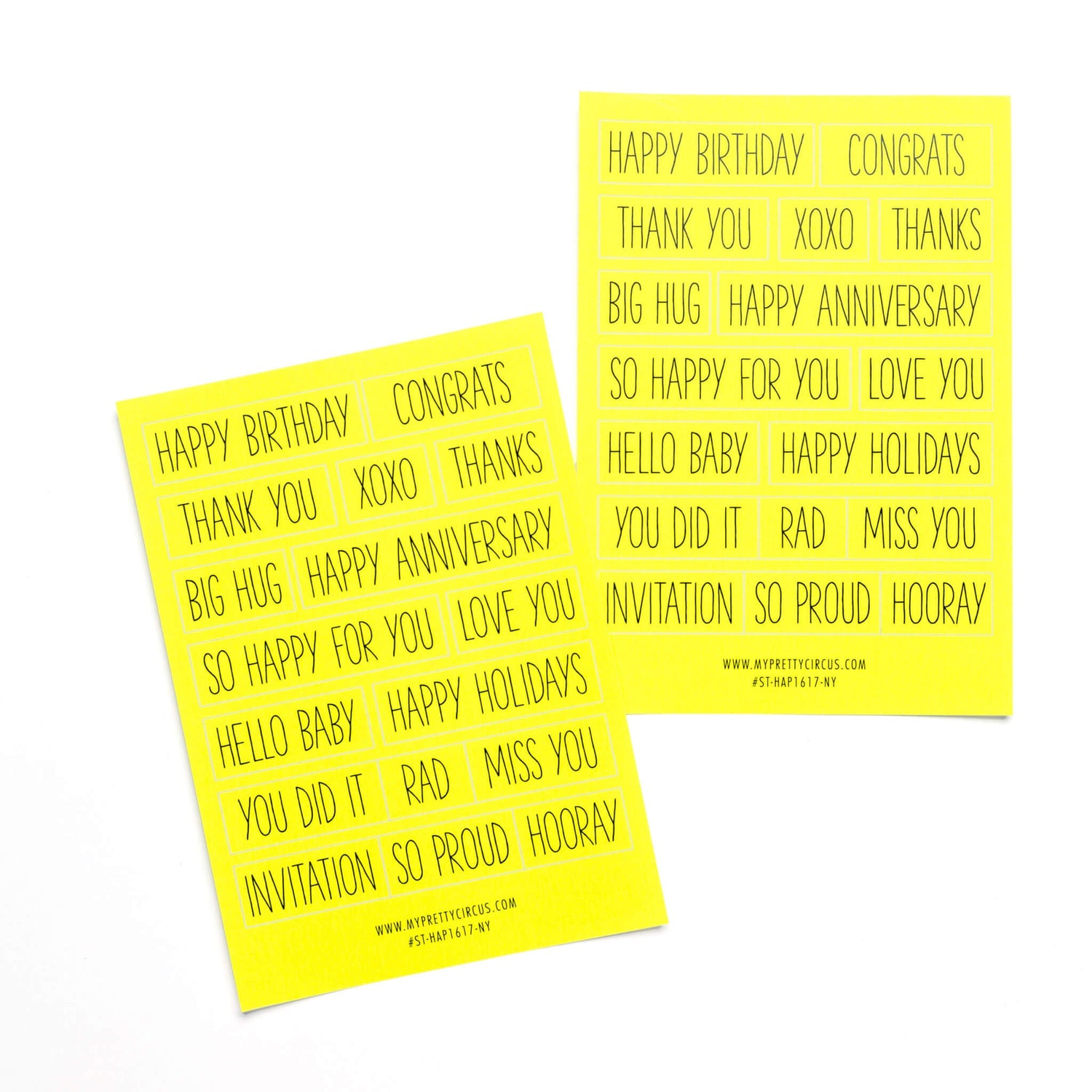 Sticker "Congrats" eckig neongelb