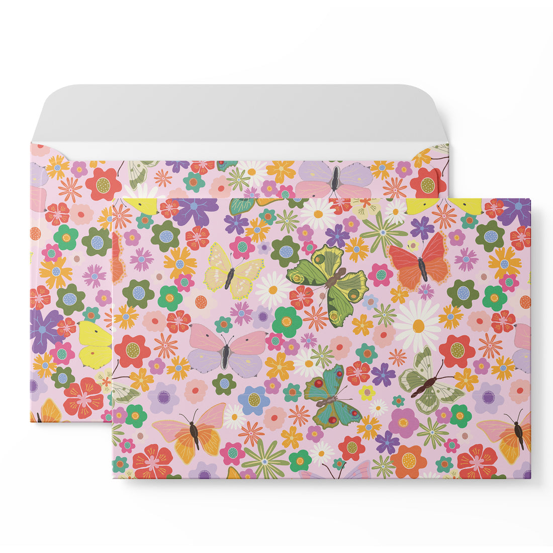 Briefumschläge "Blumenwiese" - Set mit 8 Kuverts in DIN C5