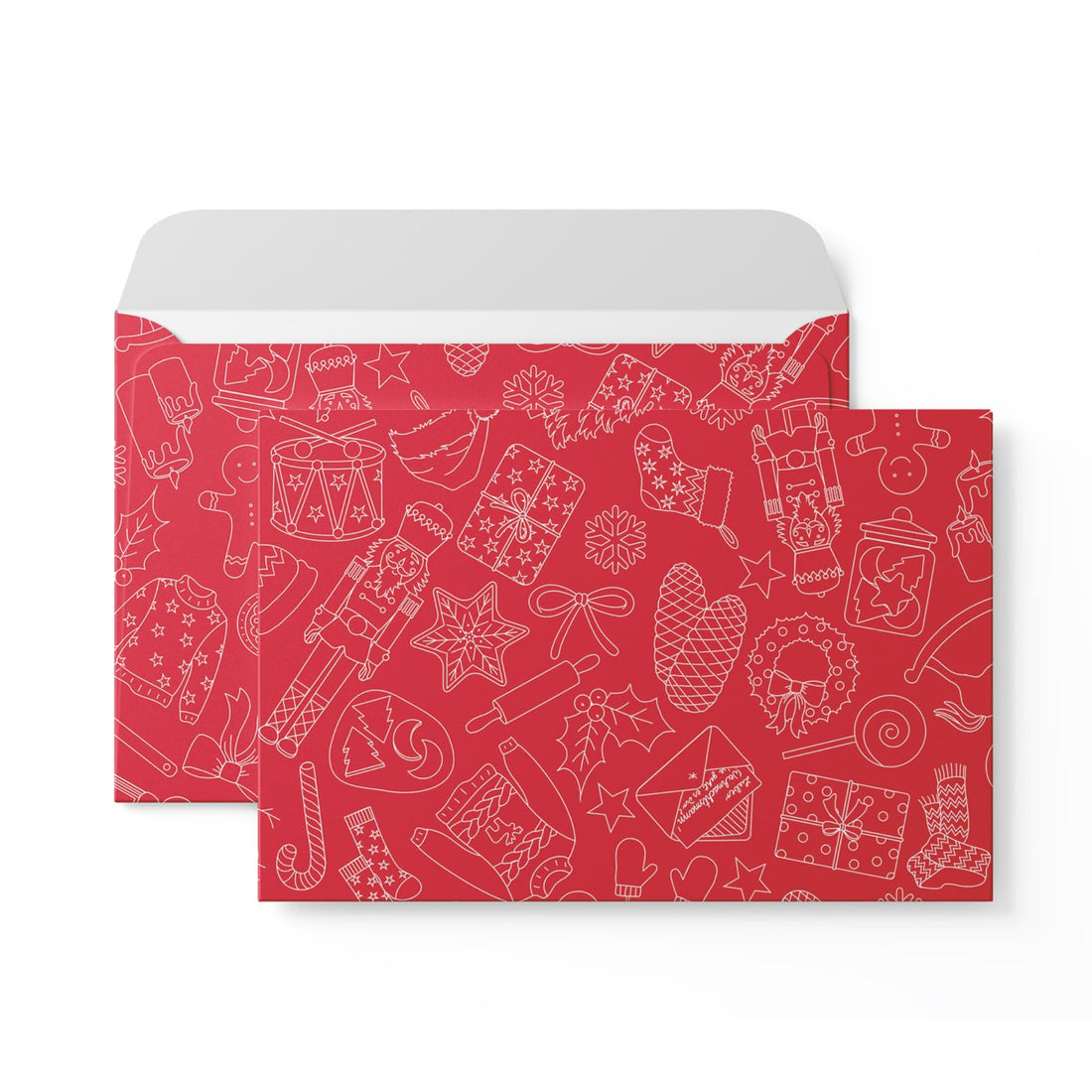 Christmas doodle envelopes - Set of 8 envelopes in DIN C5