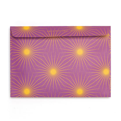Briefumschläge &quot;Sonnensterne&quot; - Set mit 8 Kuverts in DIN C5