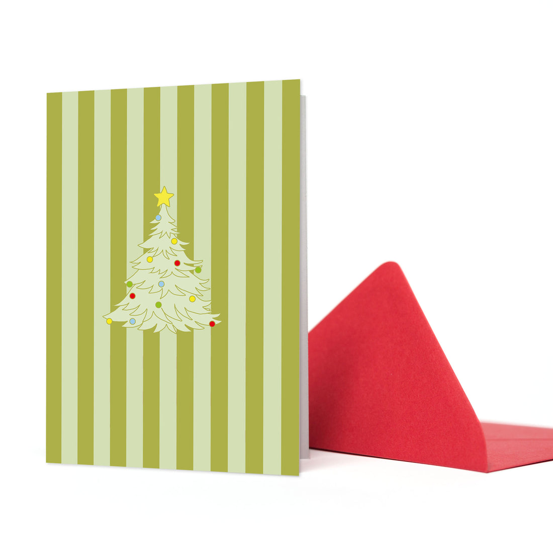 COMING SOON Karte Weihnachtsbaum mit Streifen