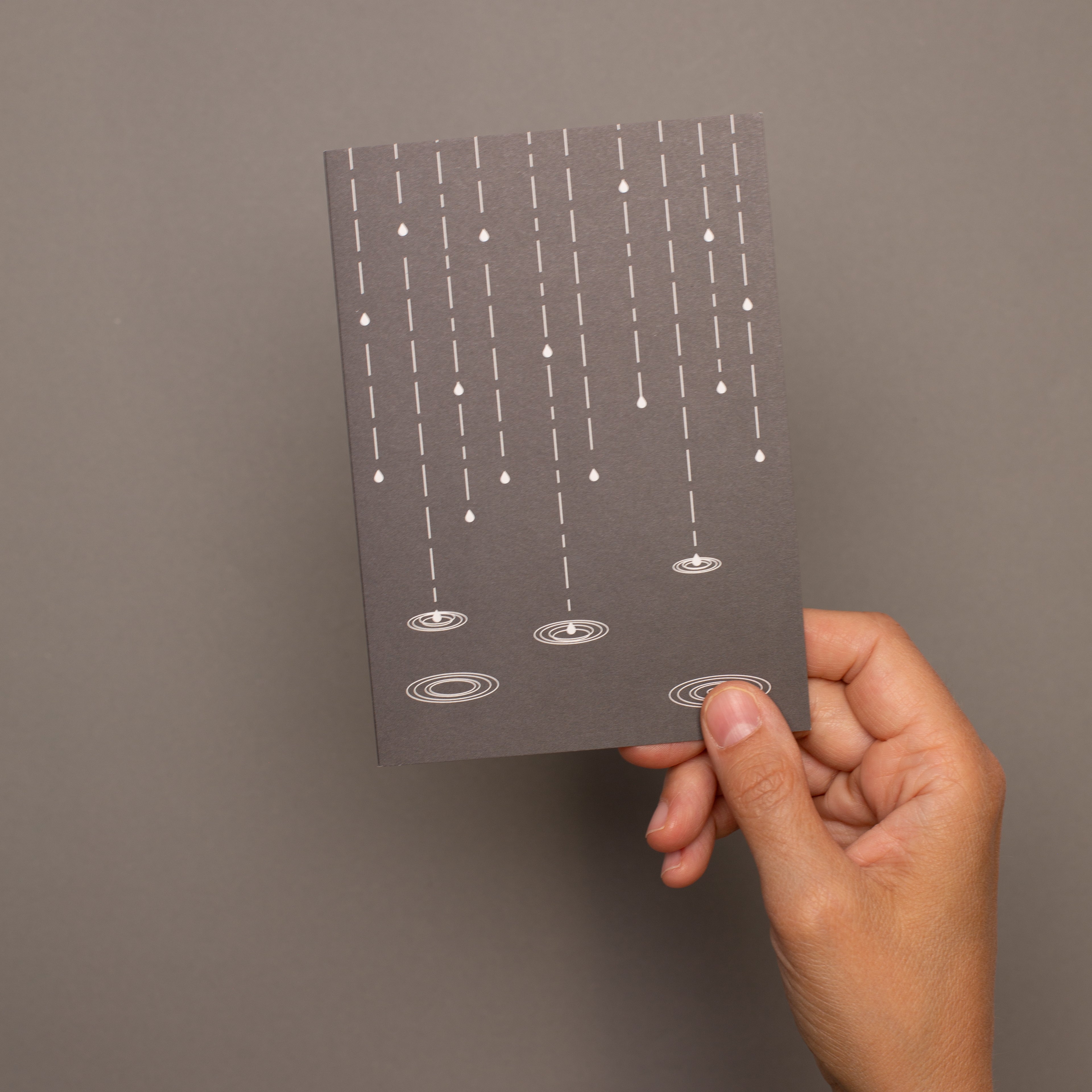 Condolence card raindrops