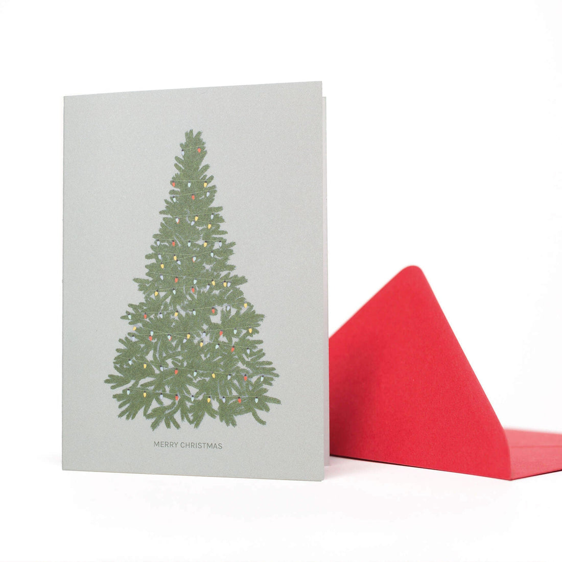 Christmas card &quot;Merry Christmas&quot; - Christmas tree in mint and green