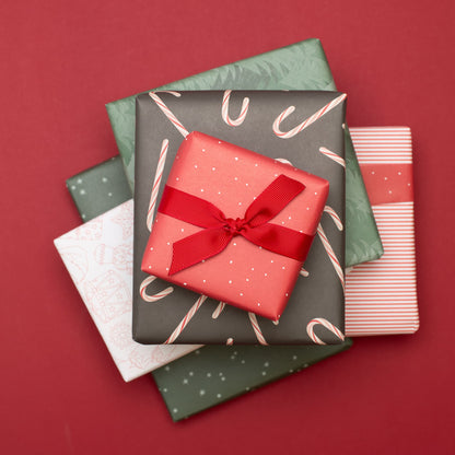 Weihnachtsgeschenkpapier-Set Zuckerstangen