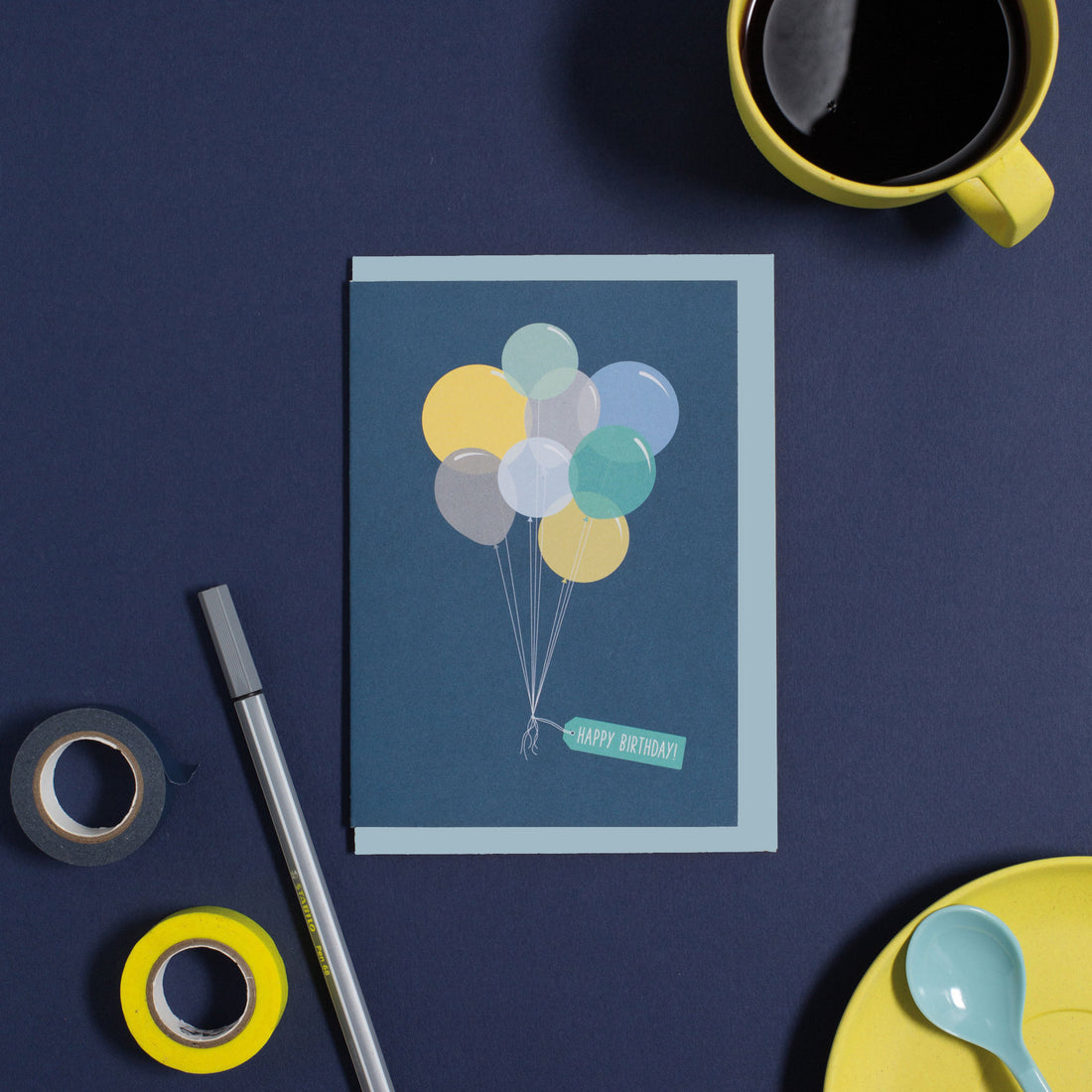 Karte Ballons "Happy Birthday"
