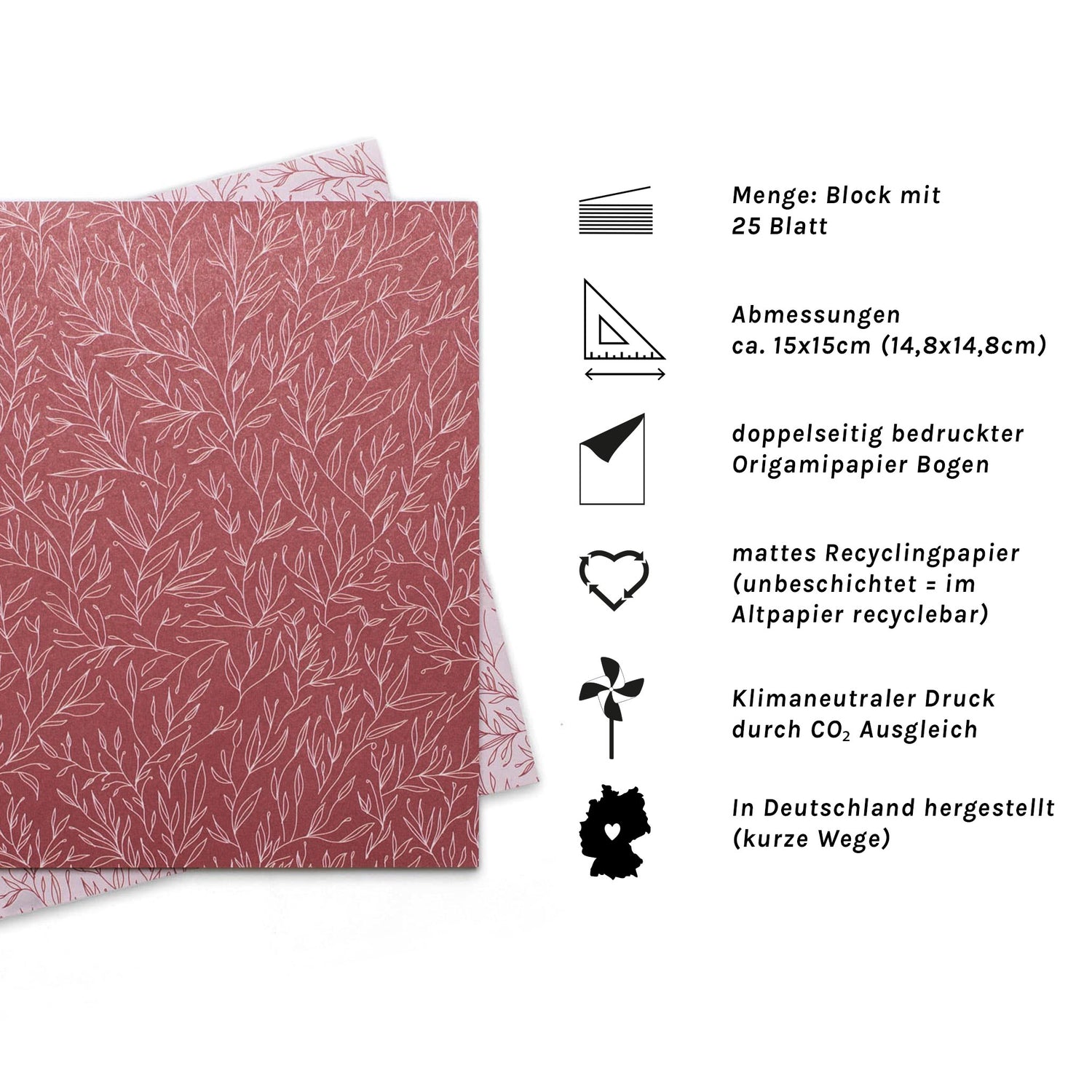 Origamipapier &quot;Pflanzen&quot;