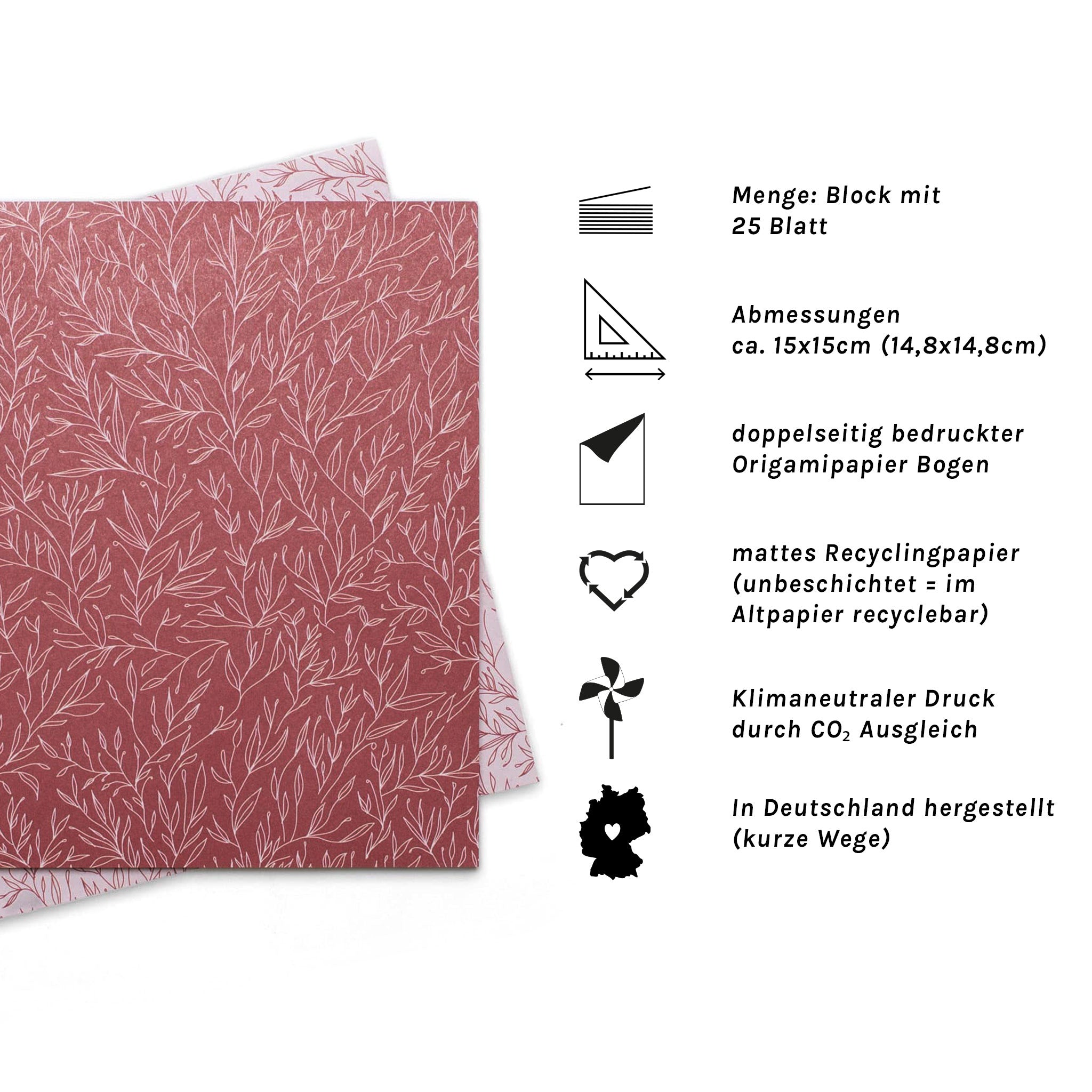 Origamipapier &quot;Pflanzen&quot;
