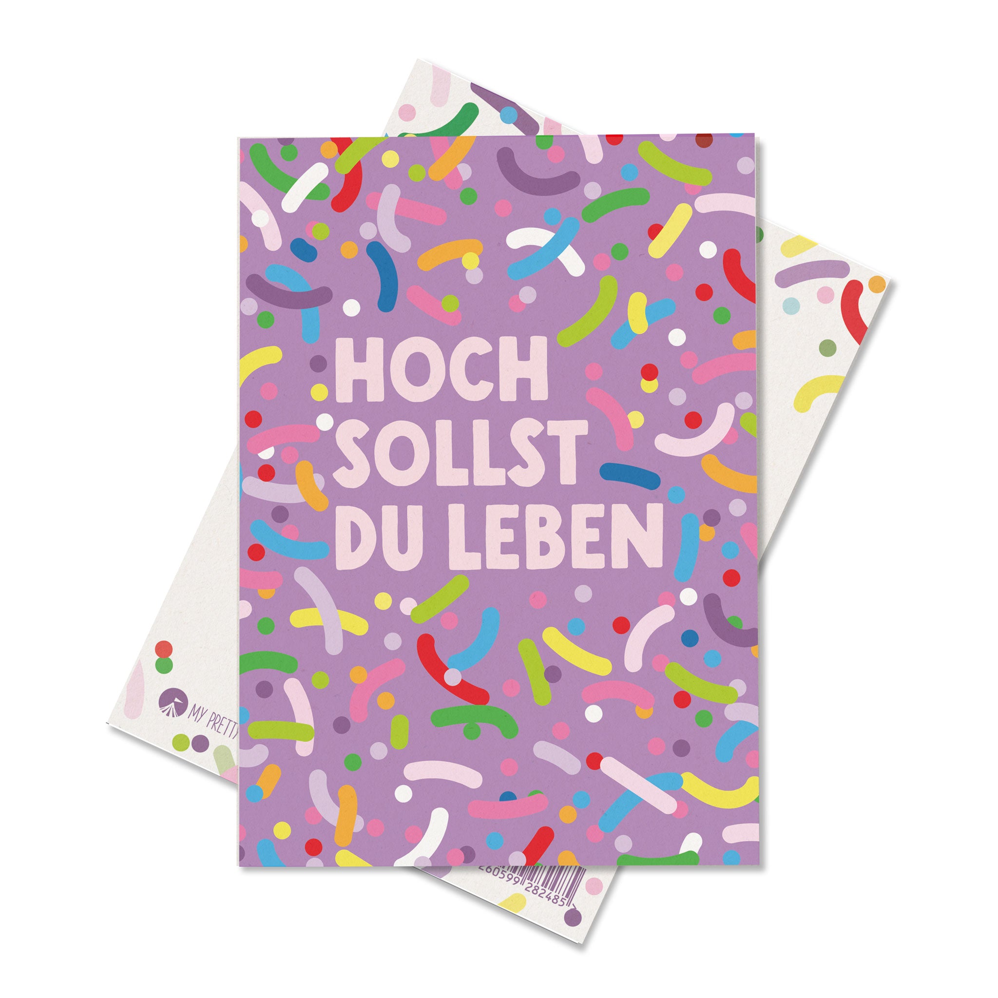 Postkarte Streusel "Hoch sollst Du leben"