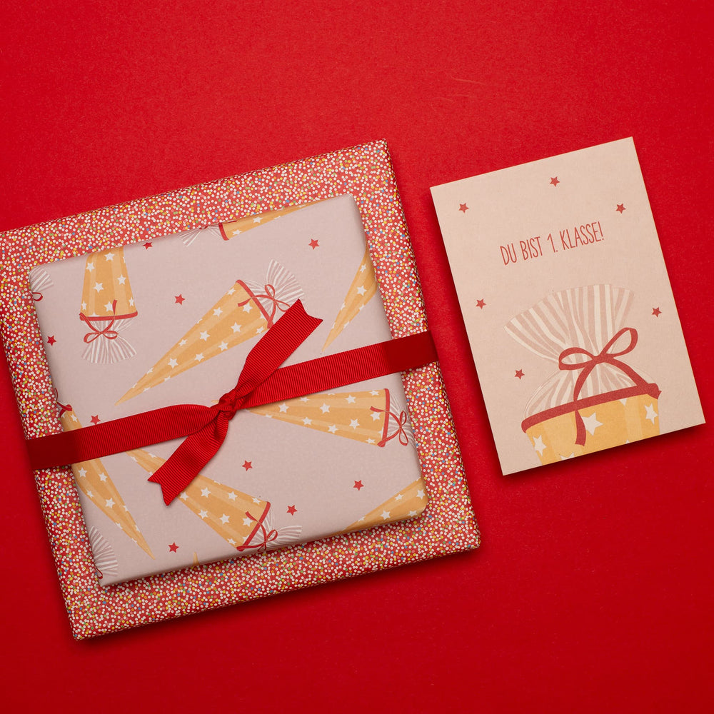 Gift wrap "School cone"
