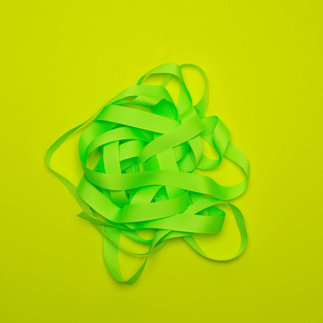 Gift ribbon neon yellow - 16mm x 5m