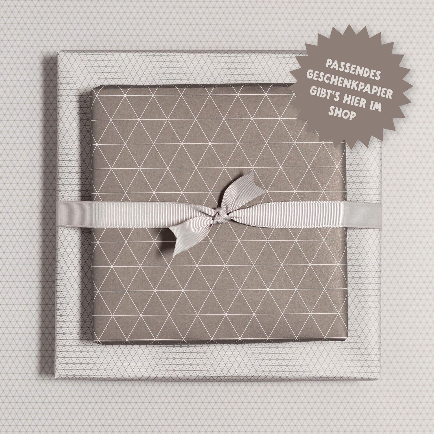 Geschenkband Hellgrau - 16mm x 5m