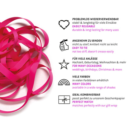 Geschenkband Pink - 16mm x 5m
