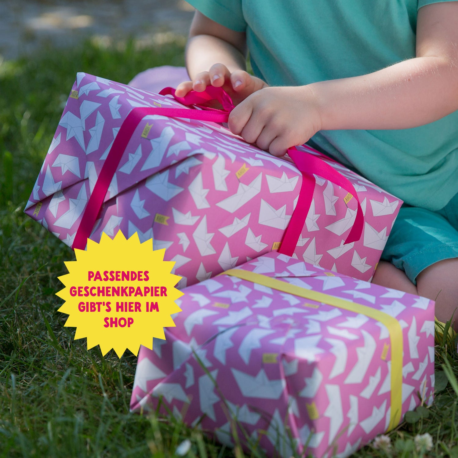 Geschenkband Pink - 16mm x 5m