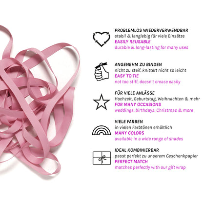 Geschenkband Altrosa - 16mm x 5m